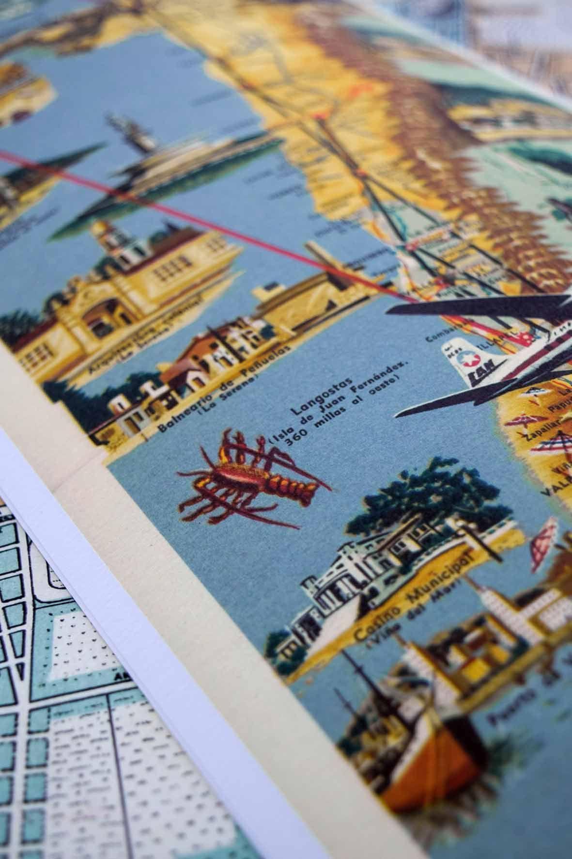 Mapa de Chile ilustrado de 1955 - Lámina-2