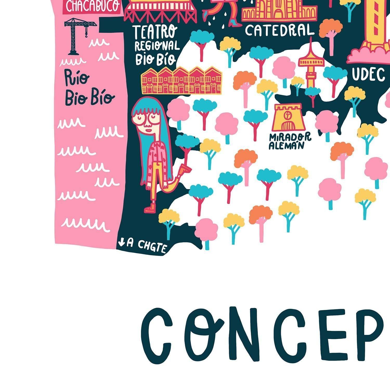 Mapa de Concepción Ilustrado - Lámina-2