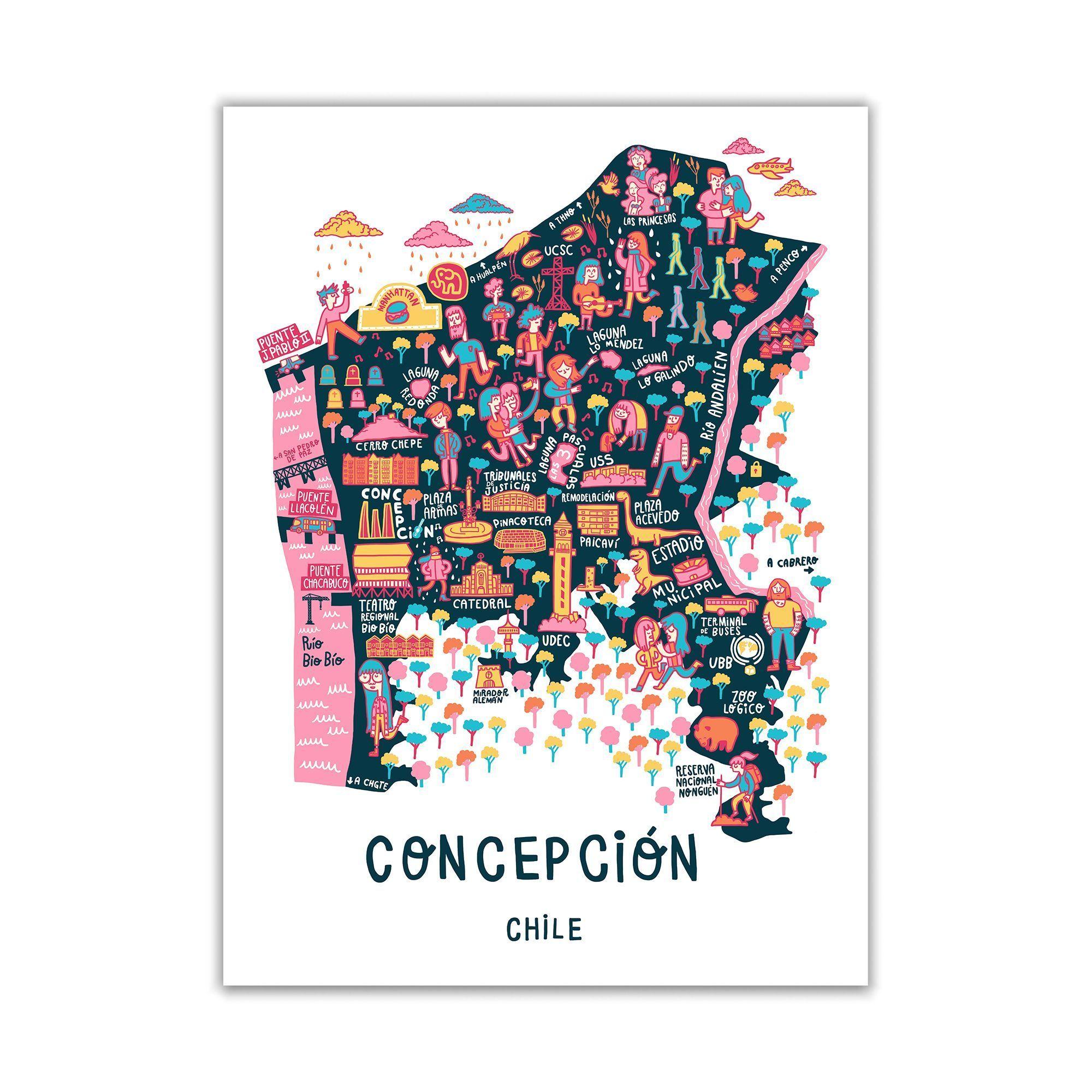 Mapa de Concepción Ilustrado - Lámina-0