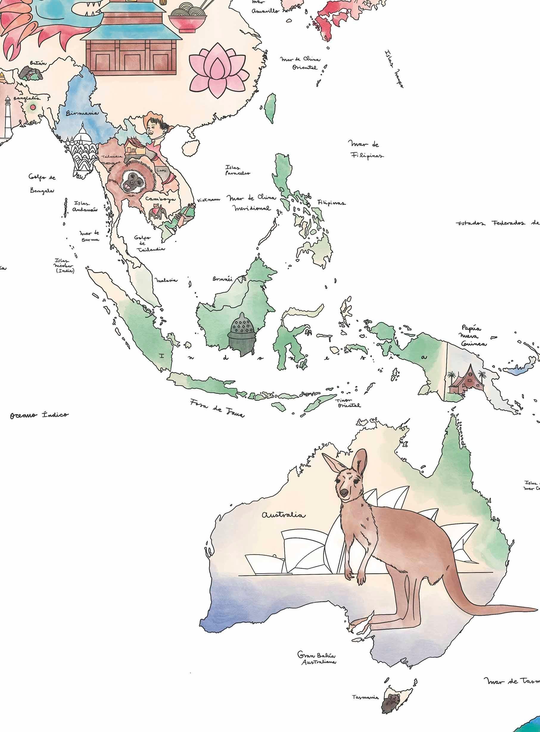 Mapa Bellezas del Mundo - Lámina-1