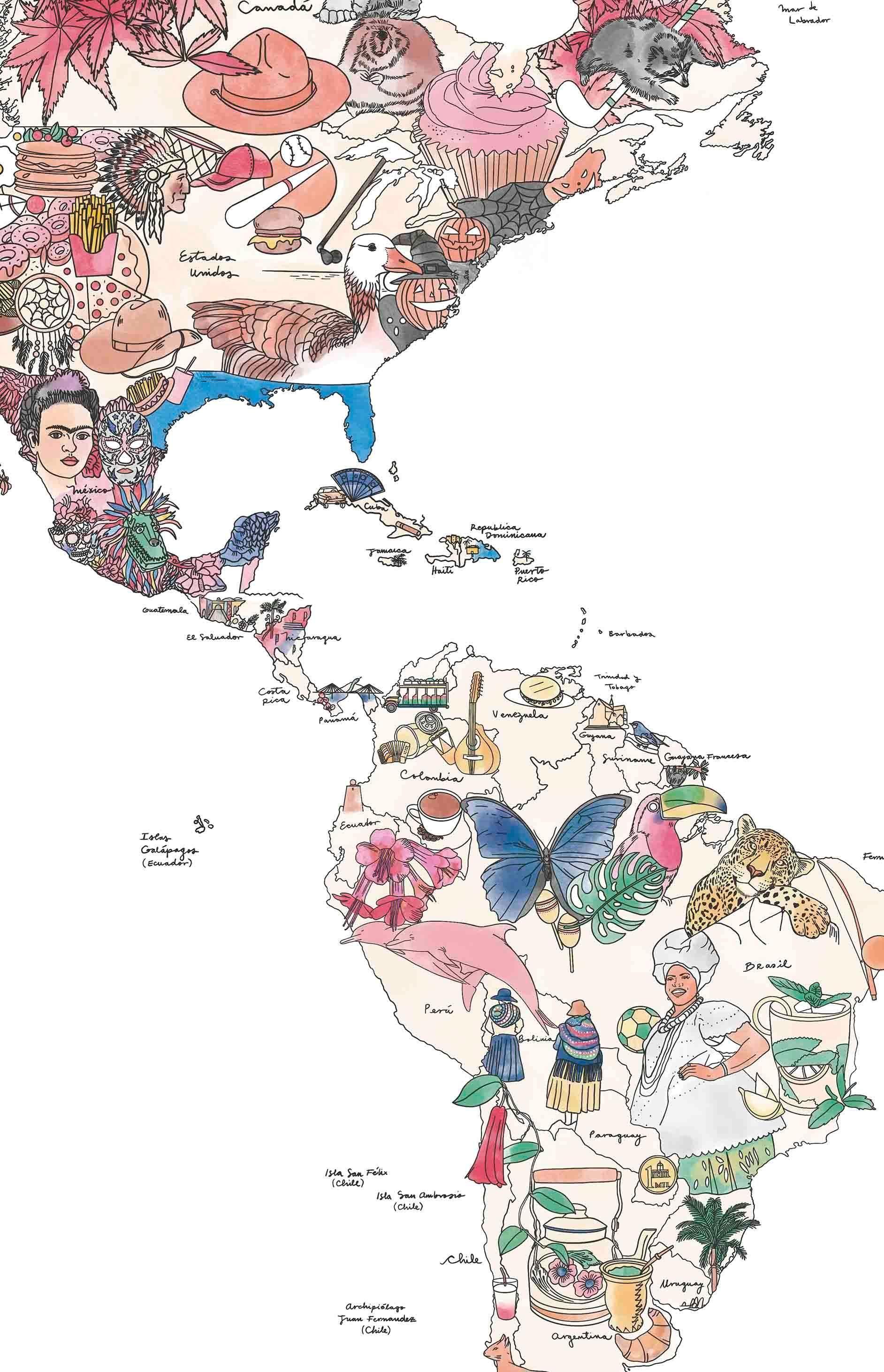 Mapa Bellezas del Mundo - Lámina-3
