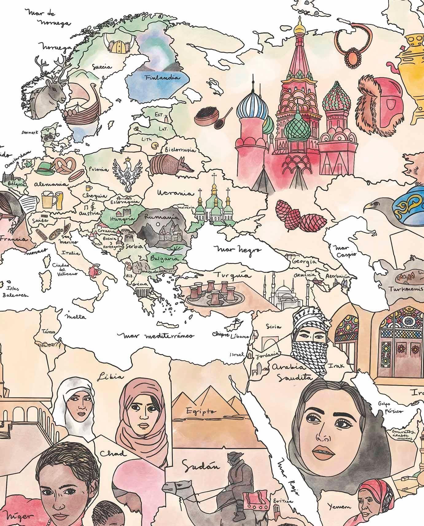 Mapa Bellezas del Mundo - Lámina-2