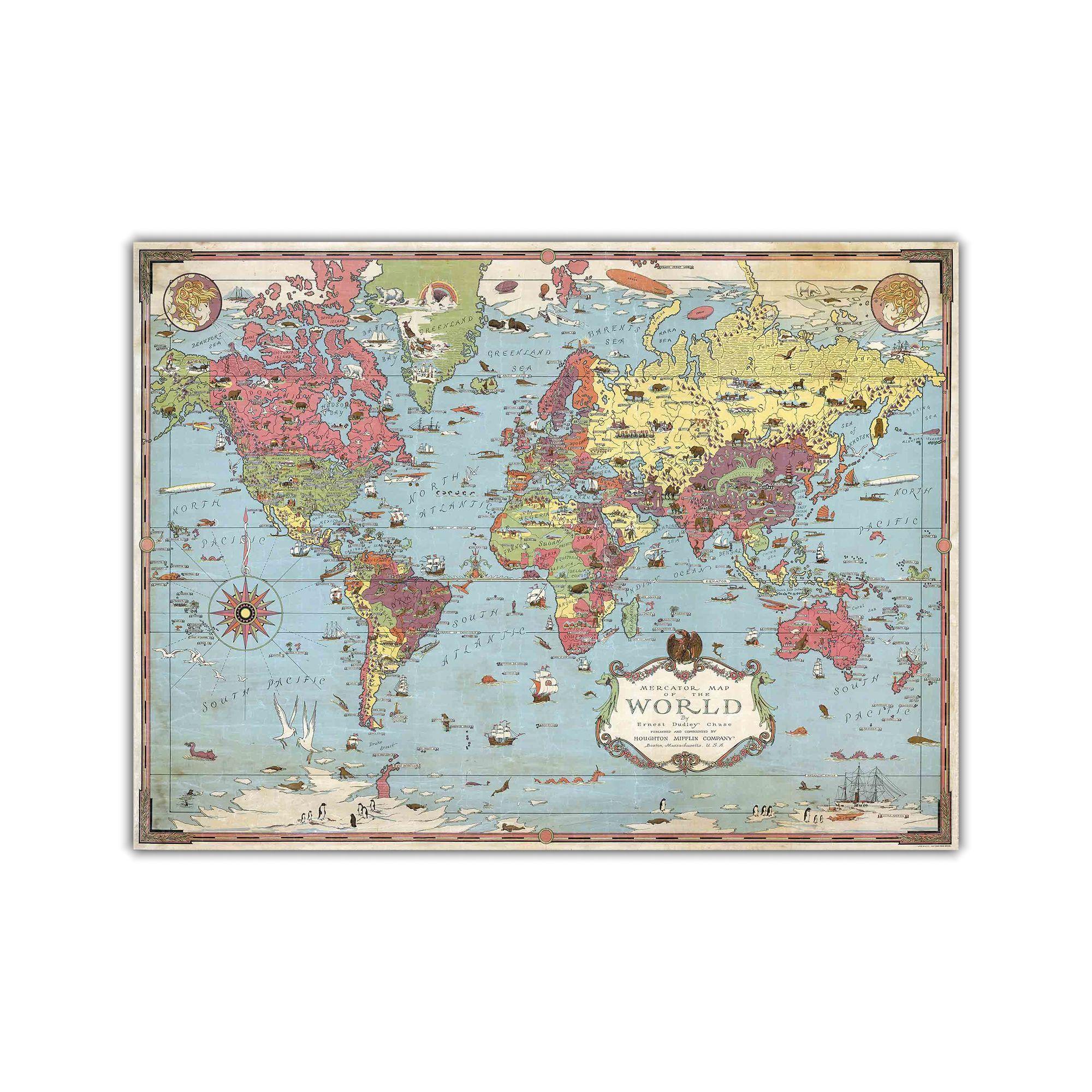 Mapa del Mundo ilustrado de 1931 - Lámina-0