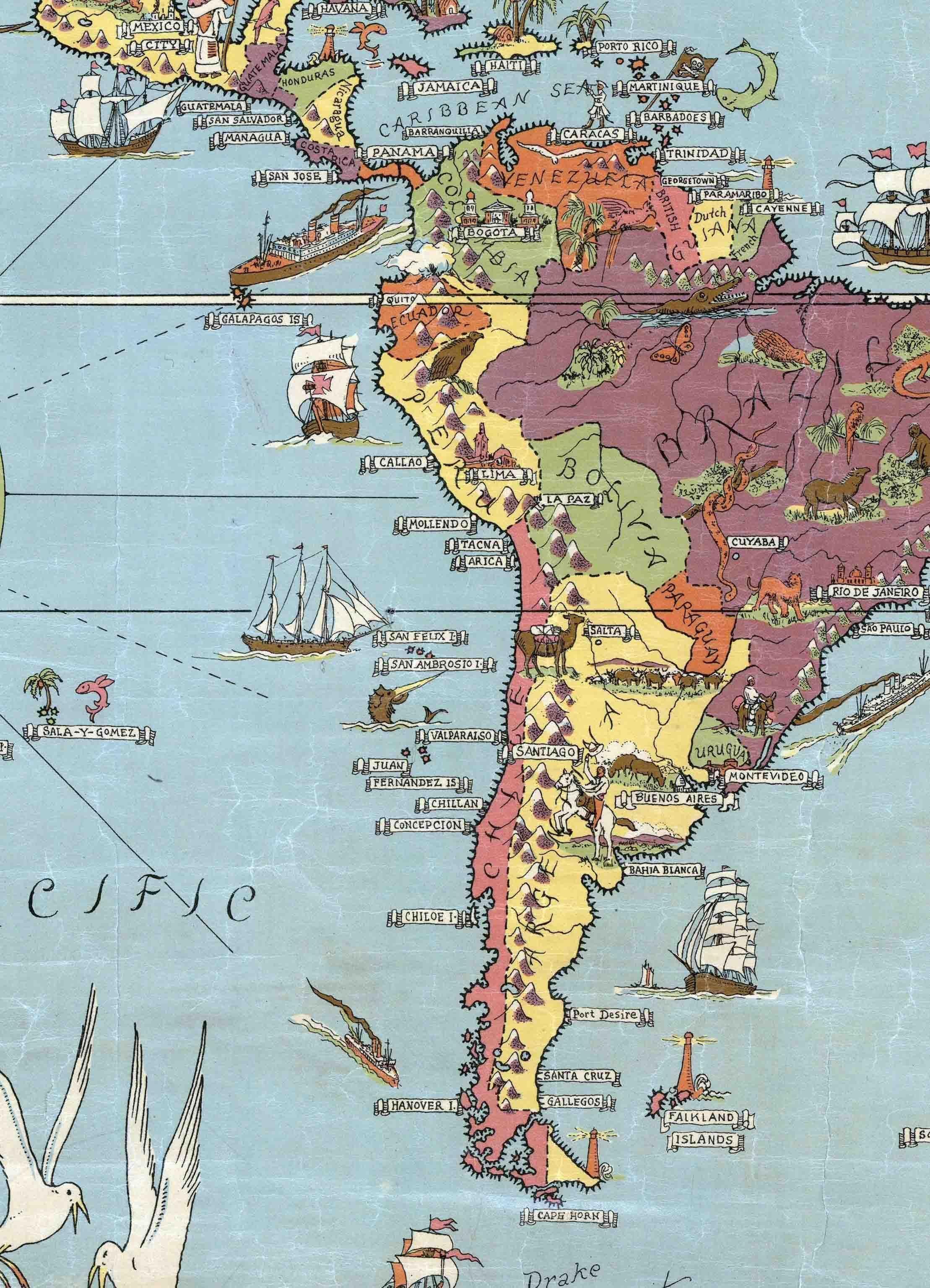 Mapa del Mundo ilustrado de 1931 - Lámina-3
