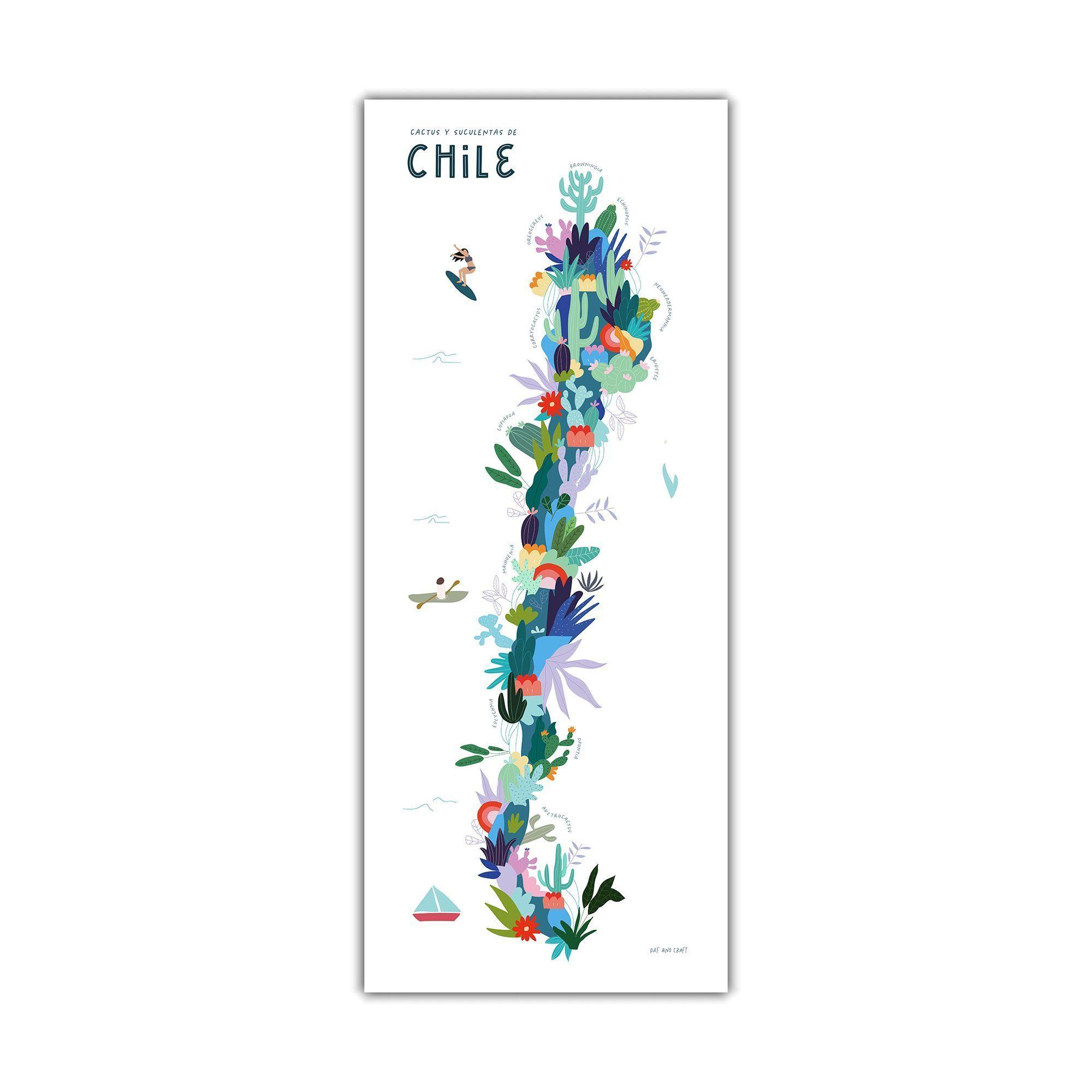 Mapa de Cactus y Suculentas de Chile - Lámina-0