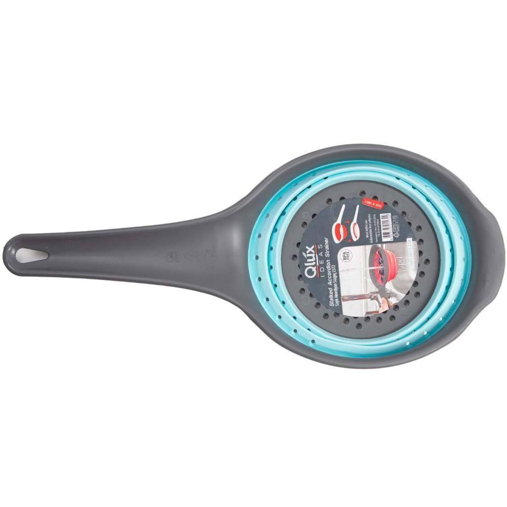 COLADOR DE PLASTICO CON MANGO REDONDO CELESTE-2
