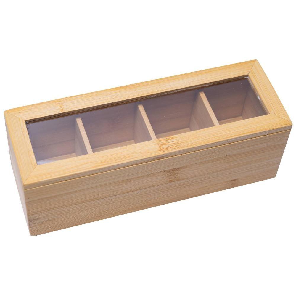 CAJA PARA TE DE BAMBU 4 DIVISIONES-0
