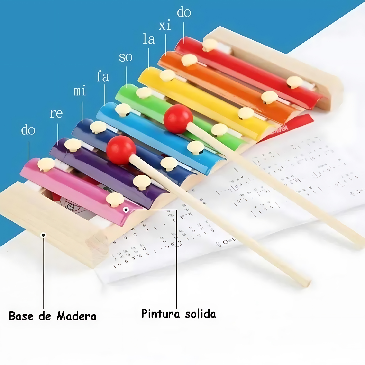 Set De 8 Instrumentos Musicales Juguete De Madera Montessori-4