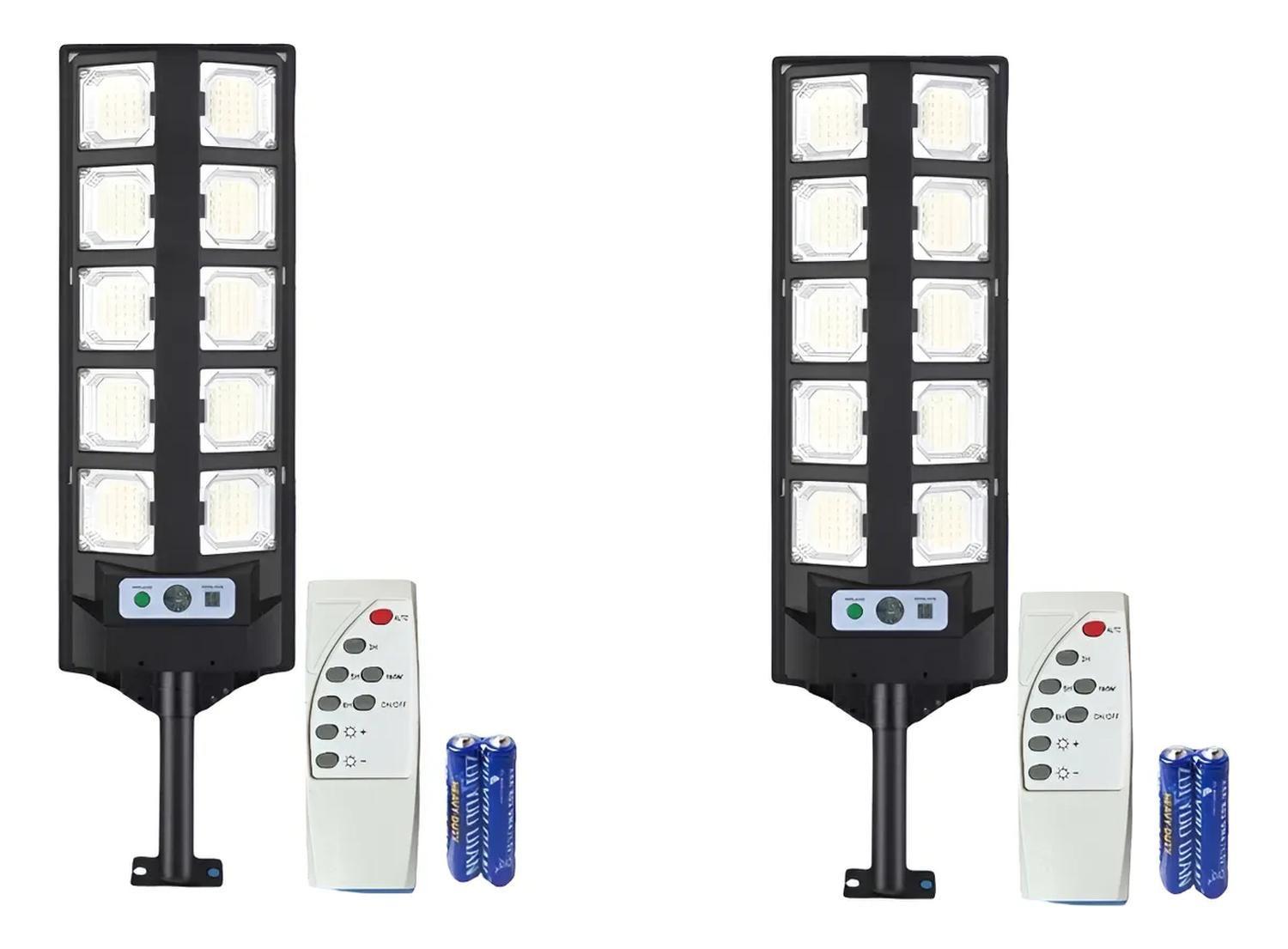 Lampara Led Solar 1000 Watts Exteriores Foco 1000w Negro-3