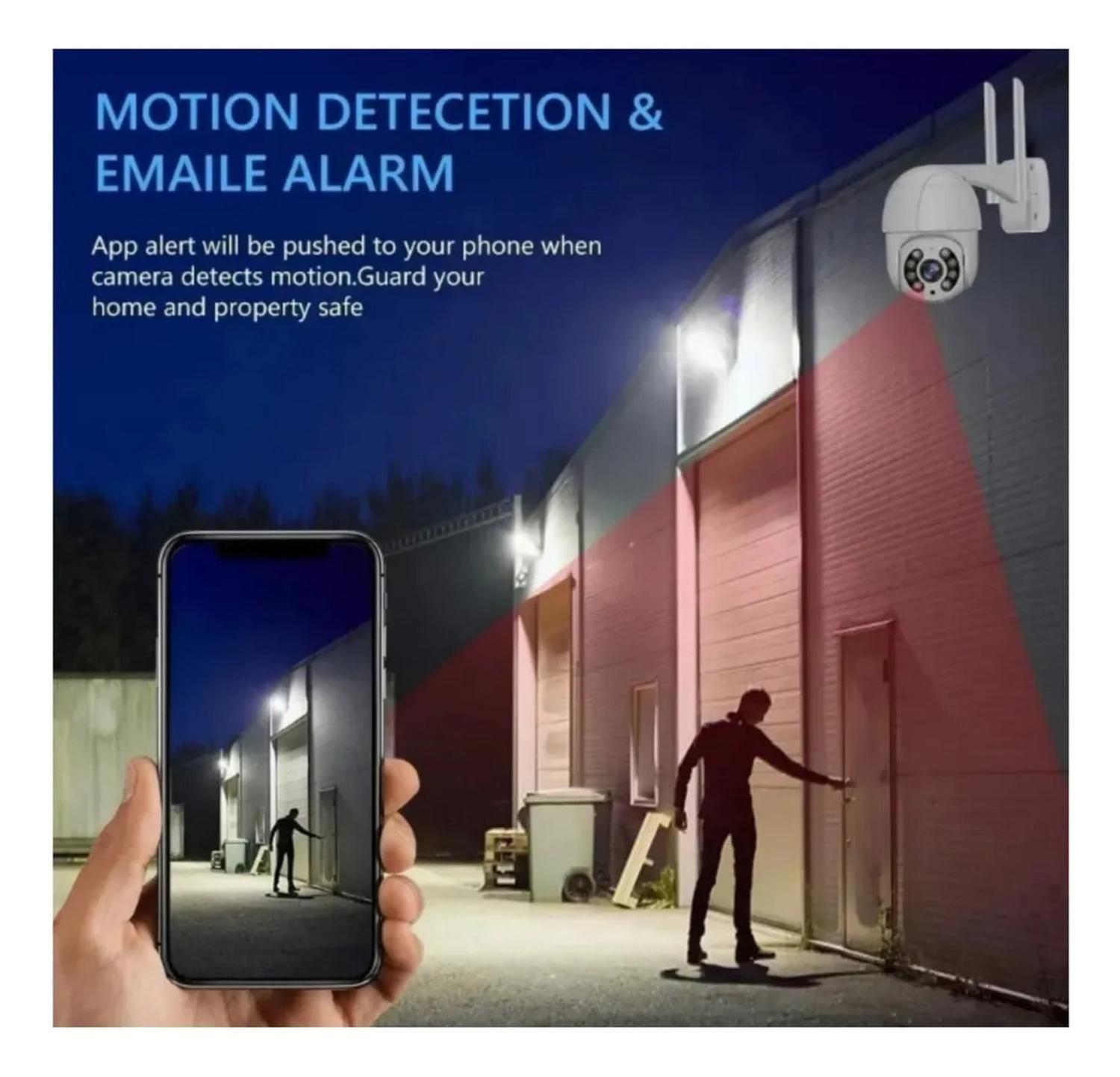 Camara Ip Wifi Domo Giratoria Full Hd Exterior Vision Noctur Blanco-5