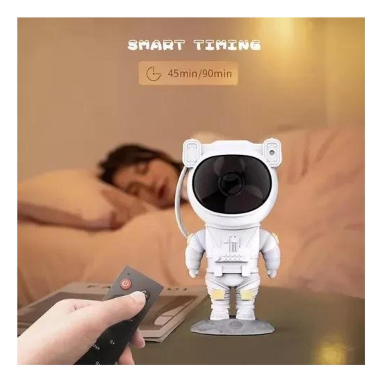 Lámpara De Noche Proyector Astronauta Star Night Light Niño Blanco Negro-2