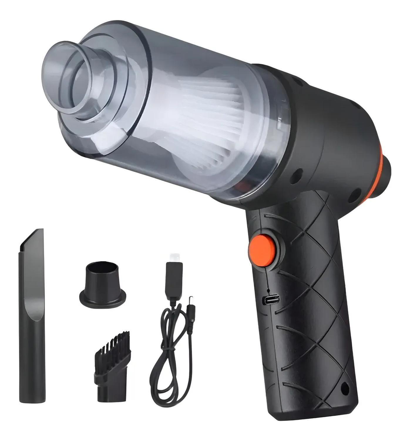 Aspiradora Portátil De Alta Potencia 3 En 1 Vacuum Negro-1