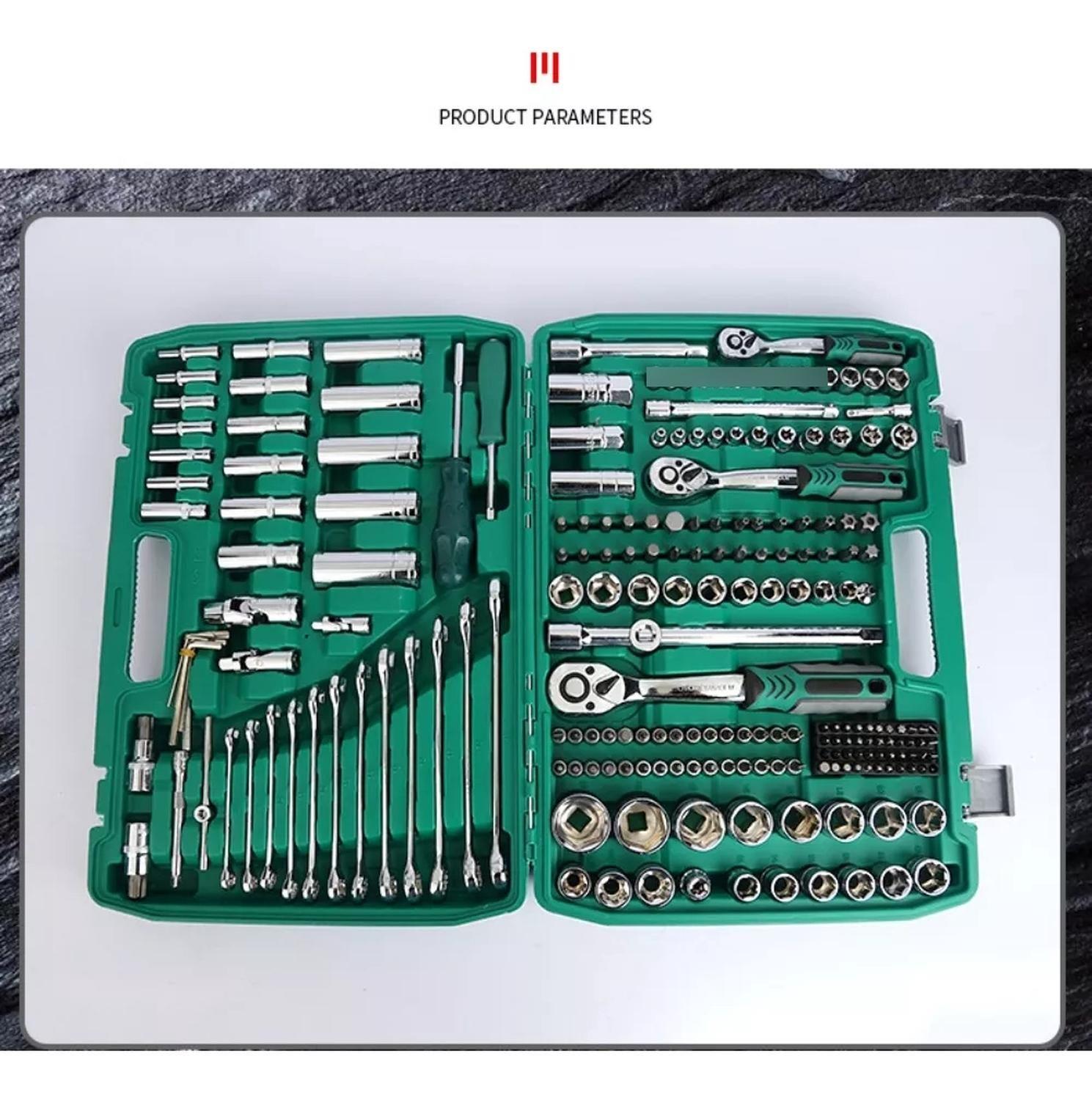 Caja De Herramientas Dados Y Llaves 216 Piezas Verde-3