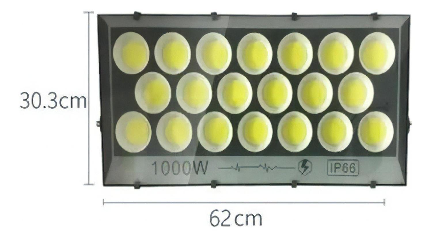 Tecnopro Foco Led Reflector De 1000 Watt Ip66 Exterior Imper Gris Oscuro-1