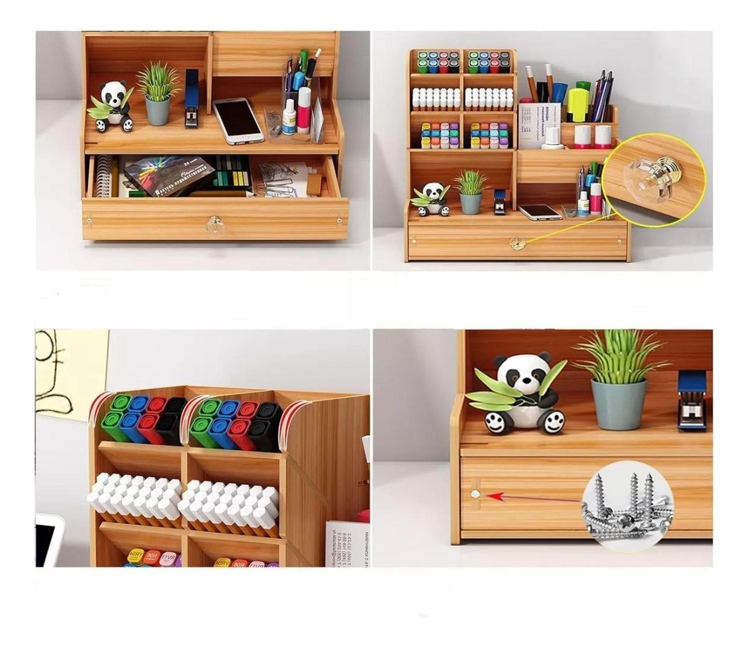Organizador De Escritorio Lápices Plumones Oficina Armable-5
