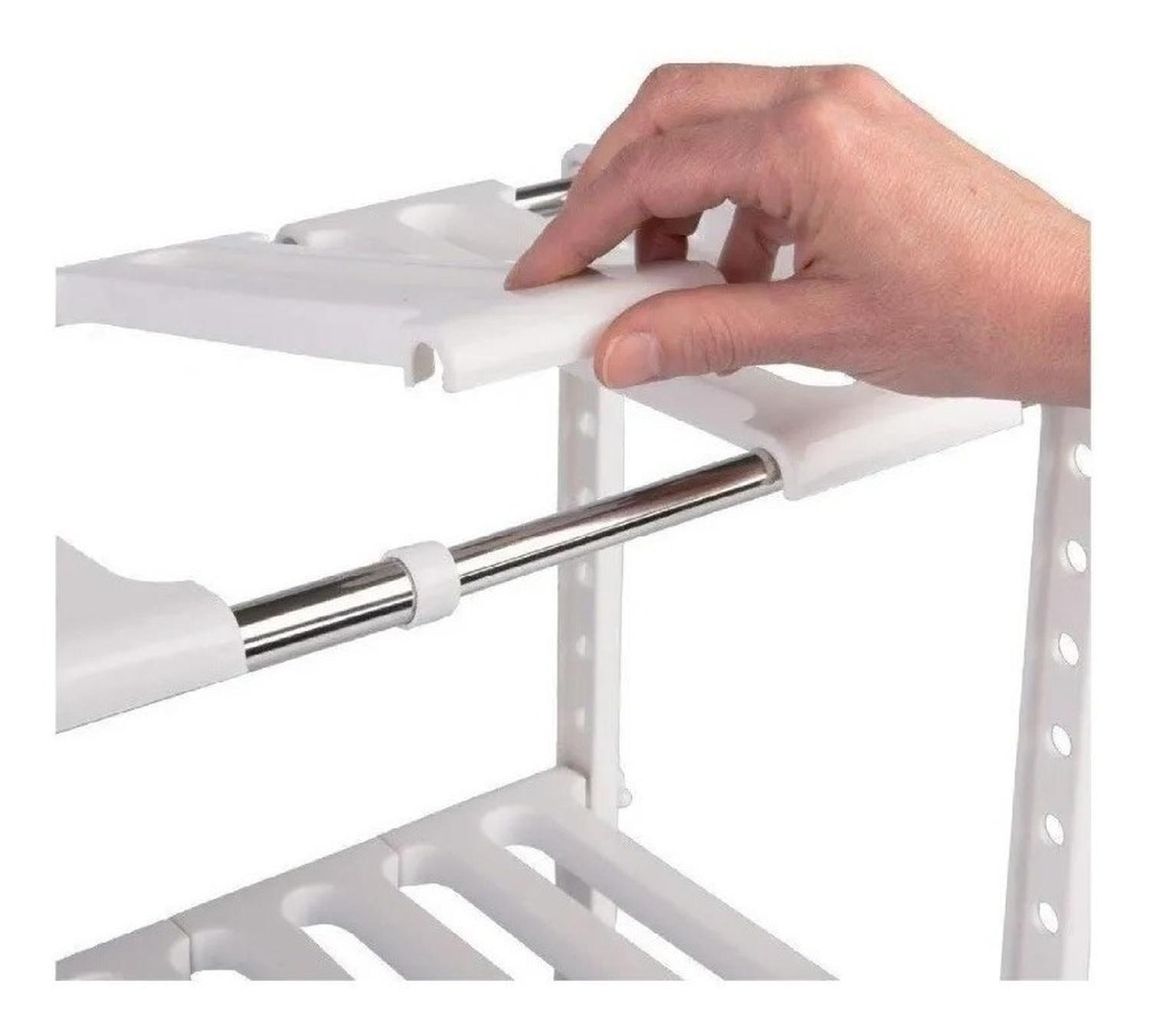 Mueble Organizador Estante Cocina Baño Ajustable 50 A 70 Cm Blanco-5