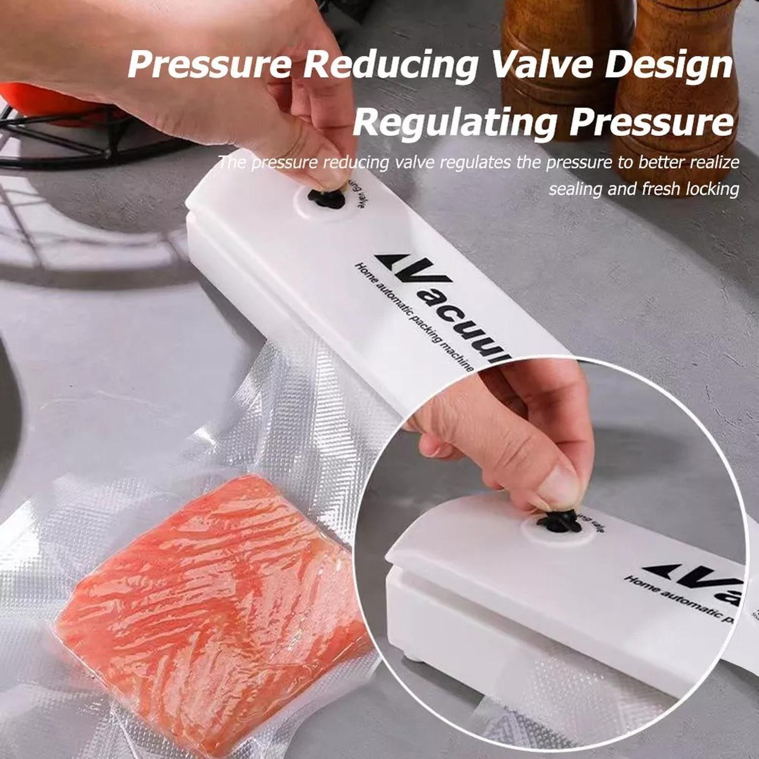 Selladora Automática De Alimentos Al Vacío Blanca + Bolsas-2
