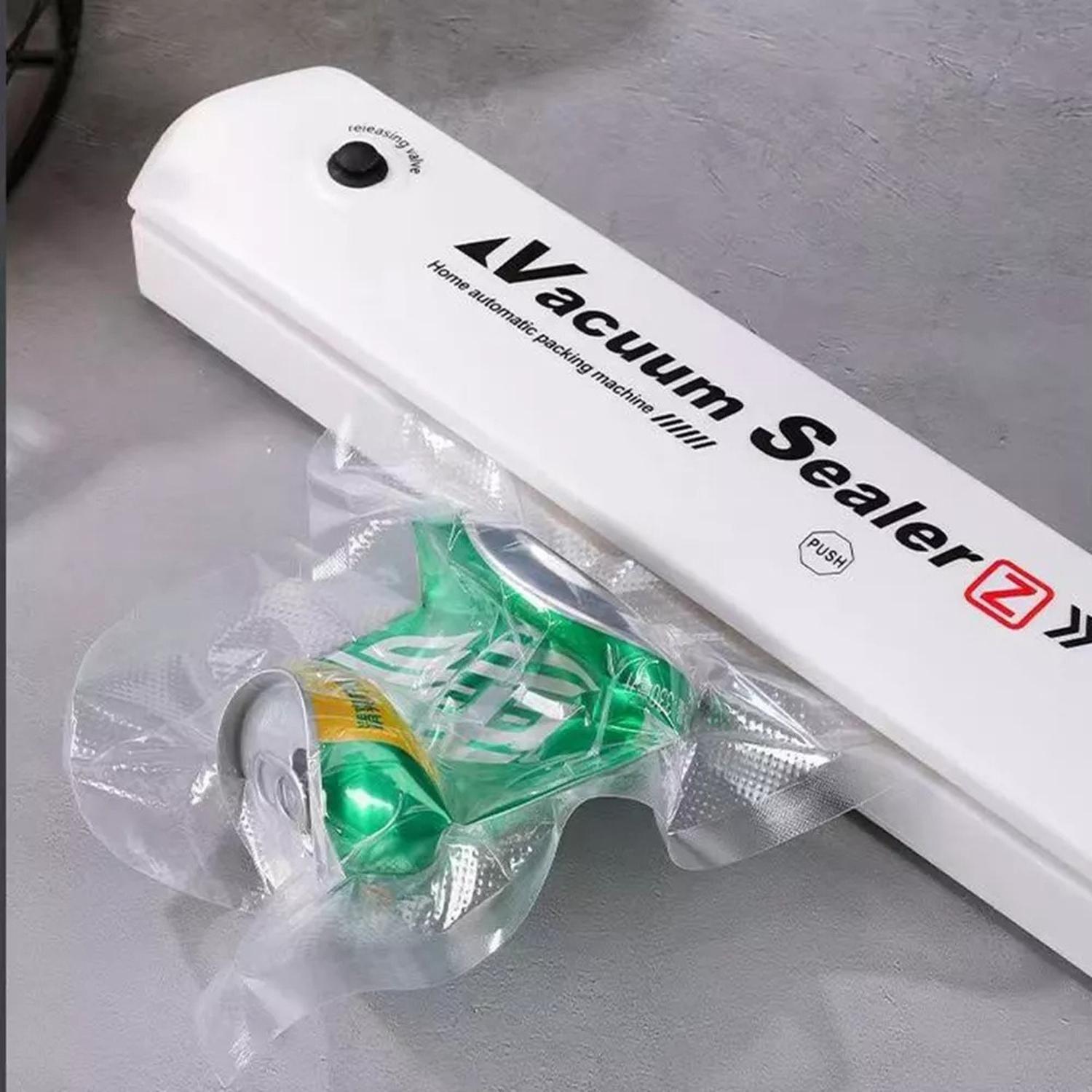 Selladora Automática De Alimentos Al Vacío Blanca + Bolsas-5