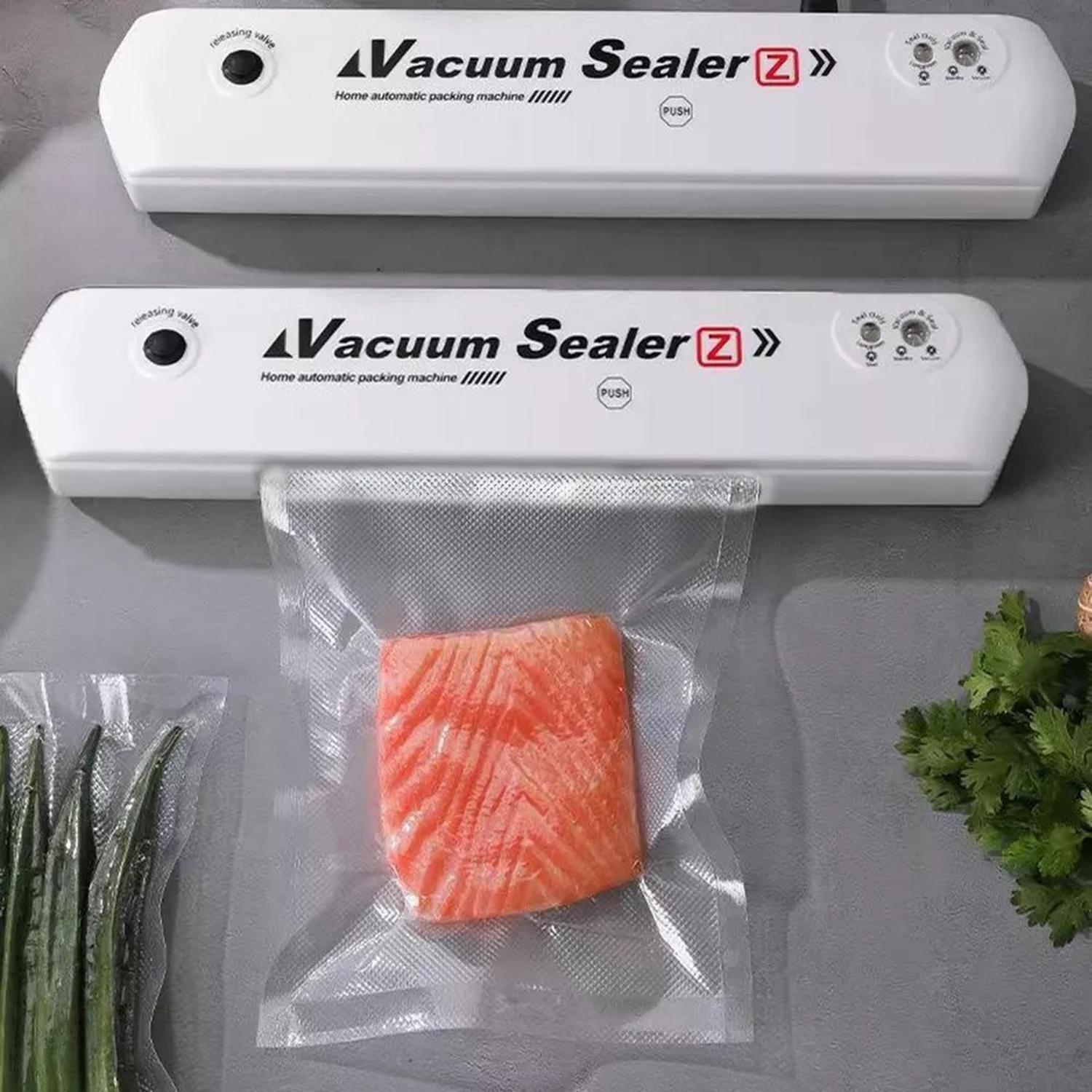 Selladora Automática De Alimentos Al Vacío Blanca + Bolsas-6