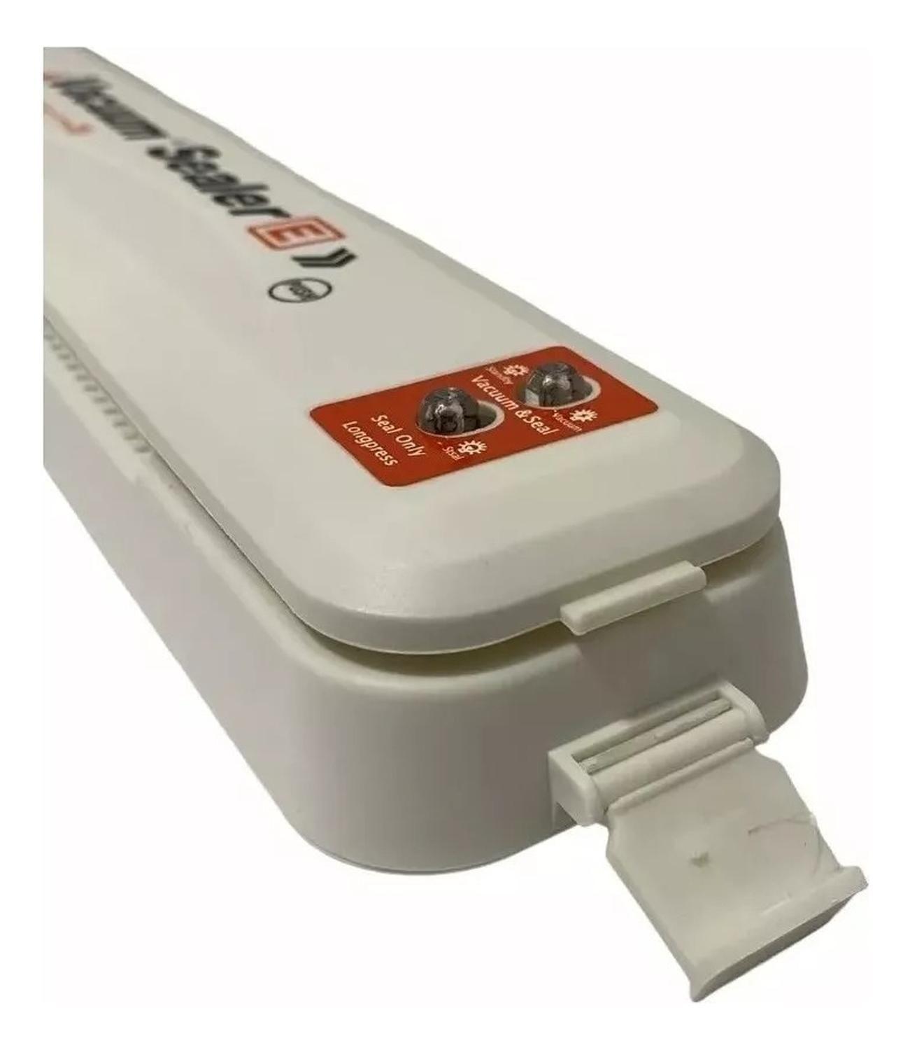 Selladora Automática De Alimentos Al Vacío Blanca + Bolsas-8