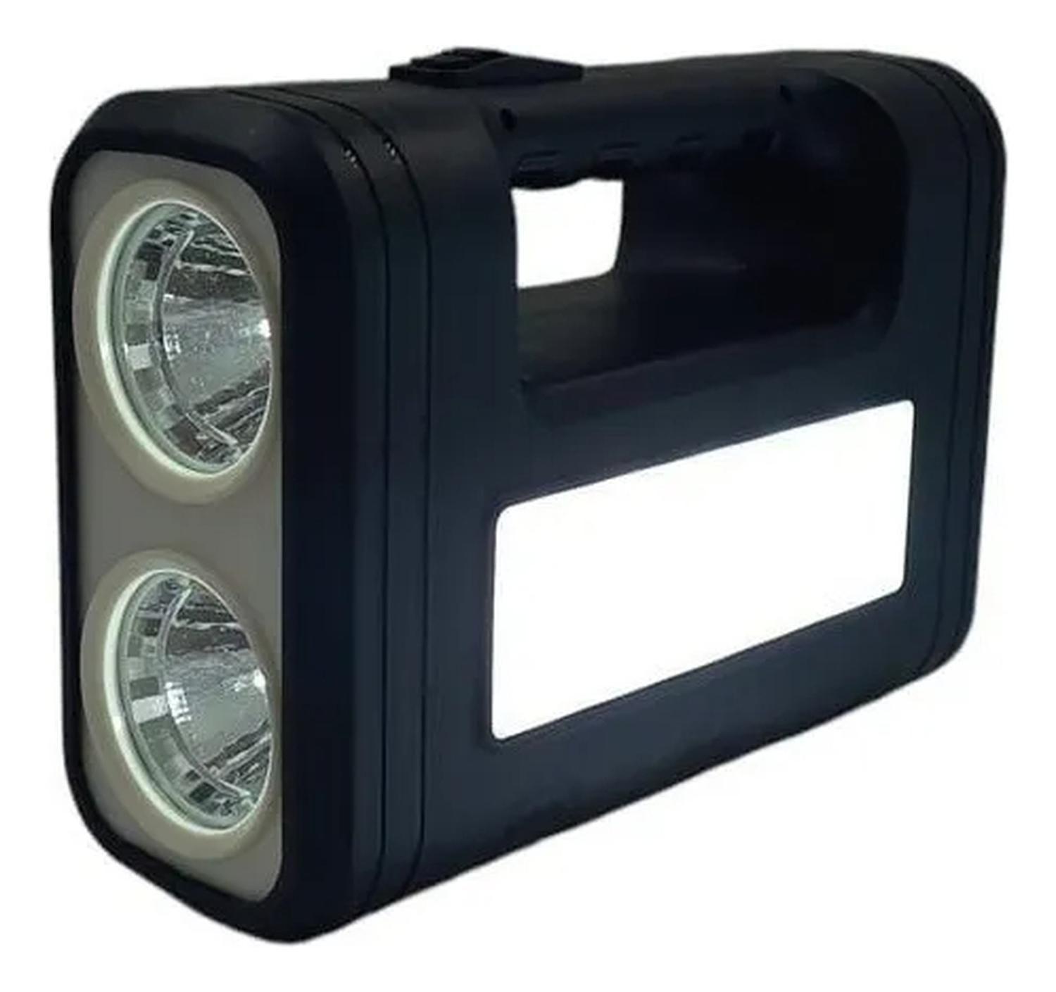 Kit De Campin Solar De Emergencia 3 Ampolletas + Linterna Negro-2