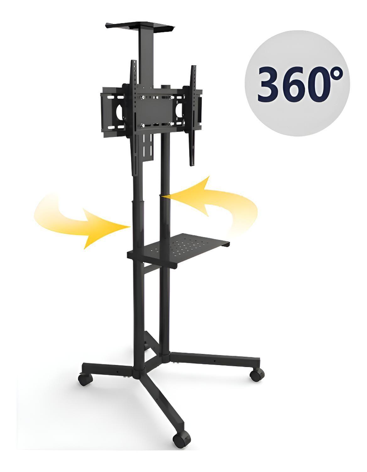 Soporte Tv Base Pedestal Rueda Televisores Movil 32 A 65p D Color Negro-6