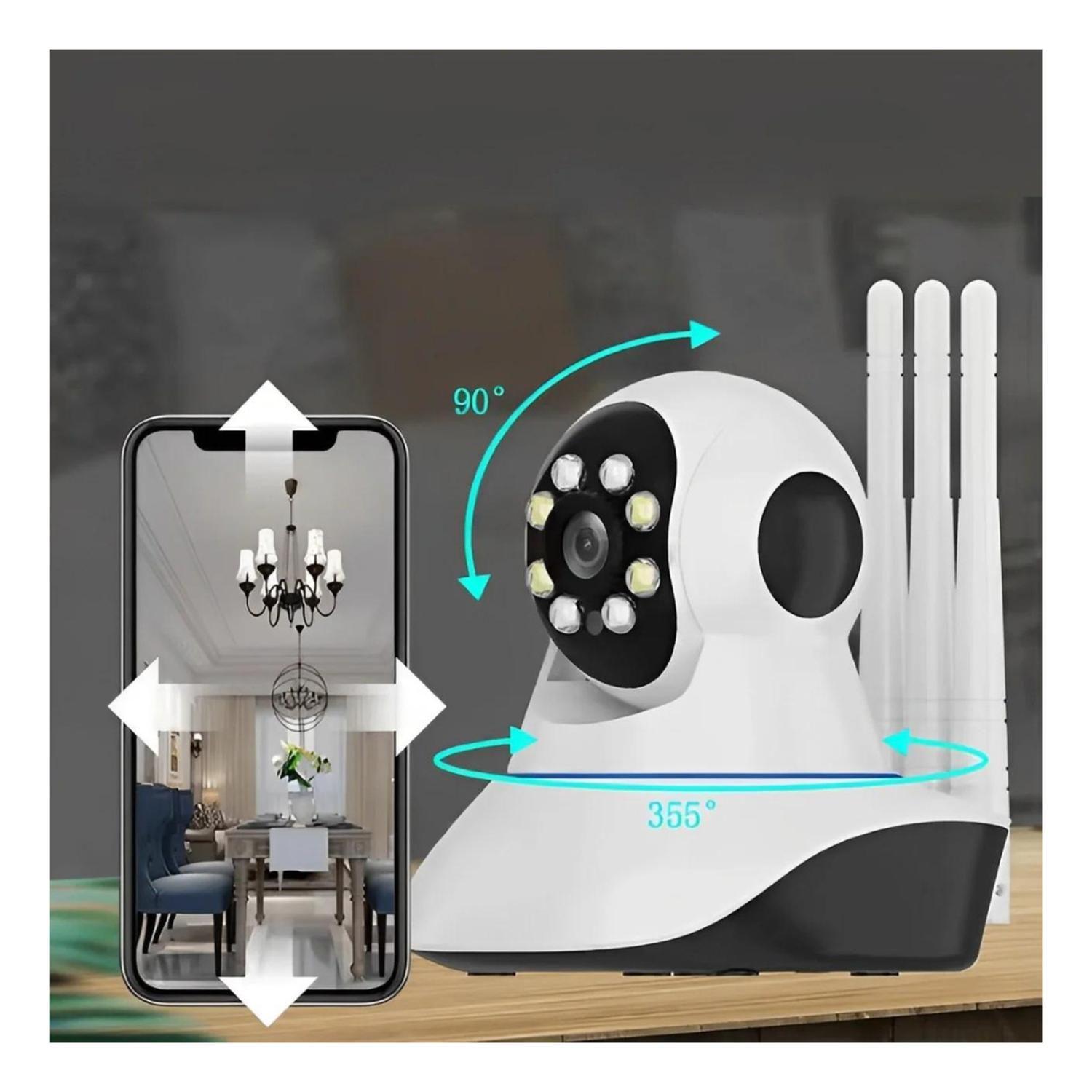 Camara Interior 5g Vision Nocturna Ip Wifi 360° App Yi Iot Blanco-3