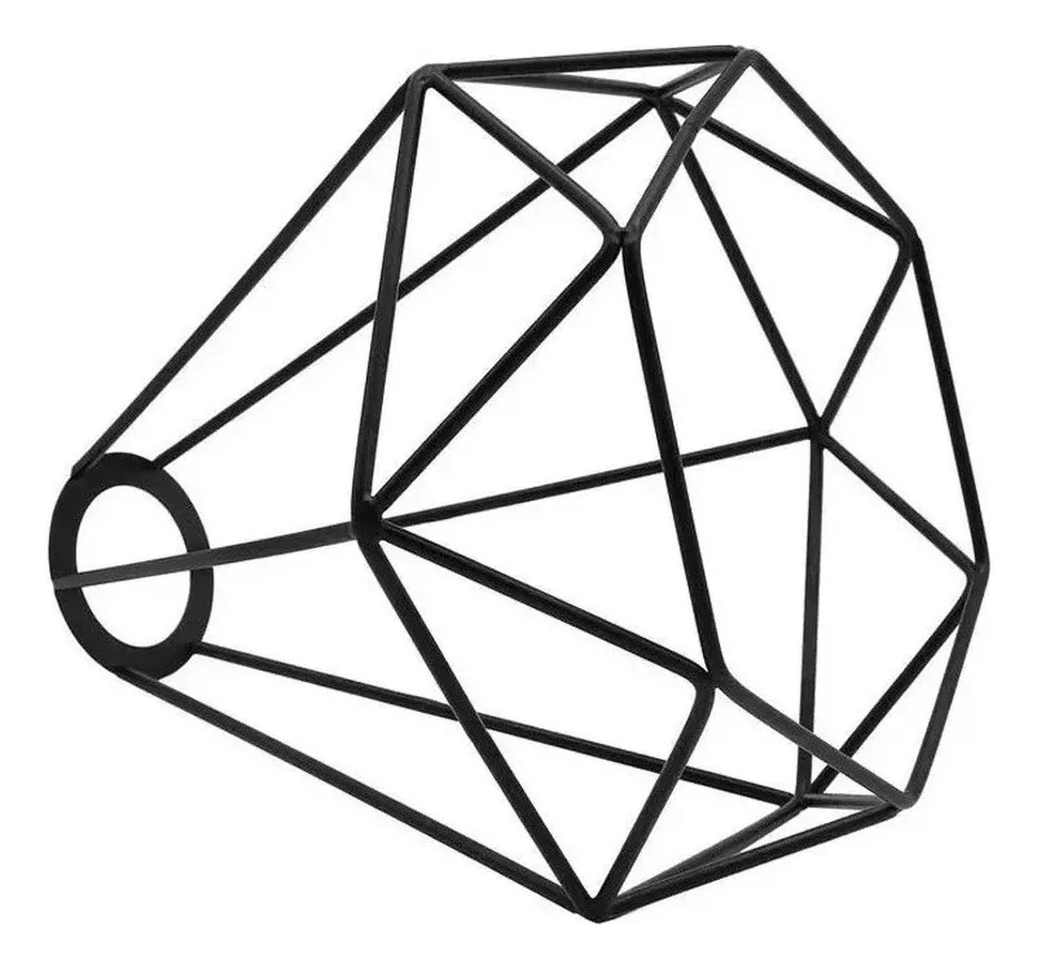 Pack 2 Lámparas Decorativas Vintage Diamante Iluminación Negro-4