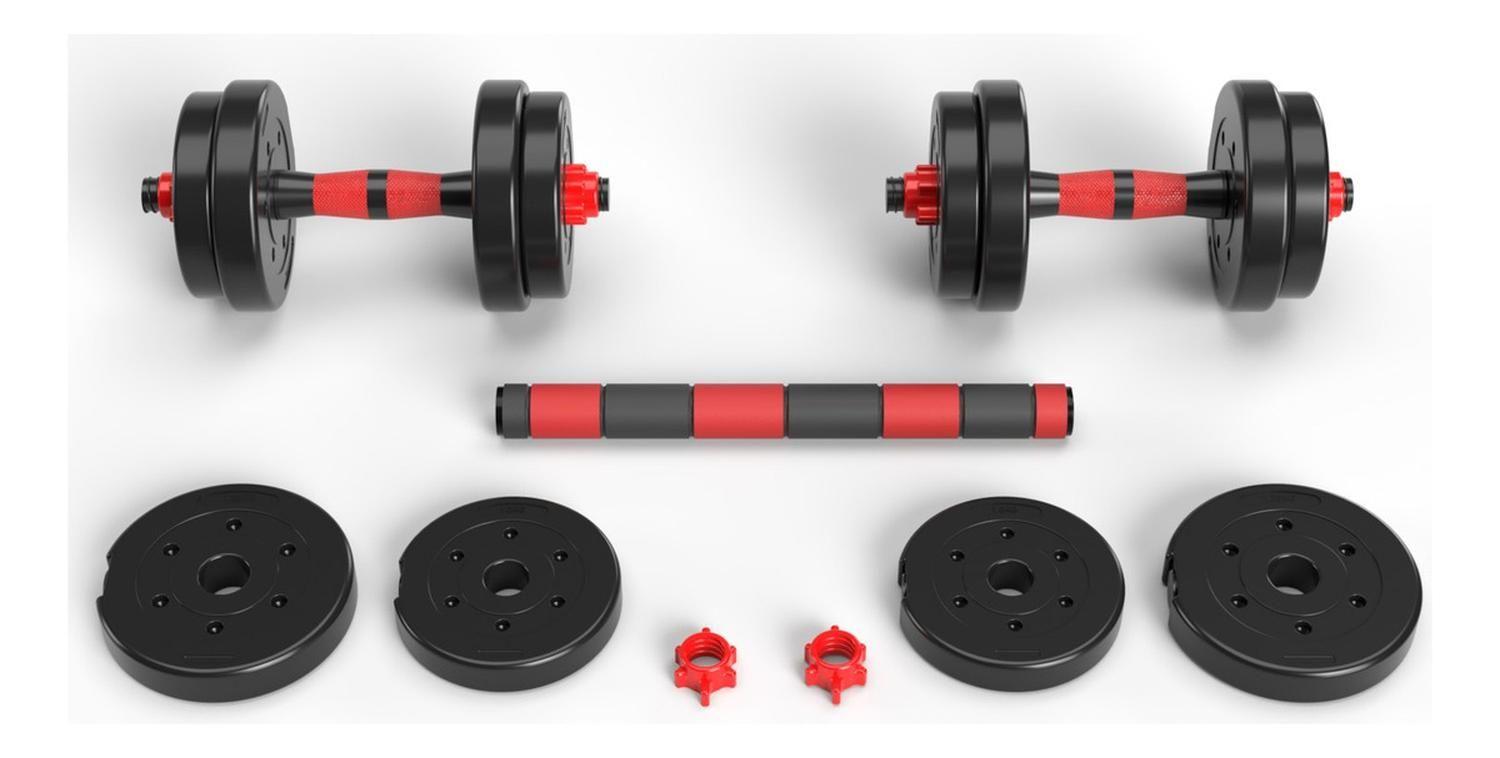 Set Mancuernas Fitmax 10 Kg Pvc Color Negro-2