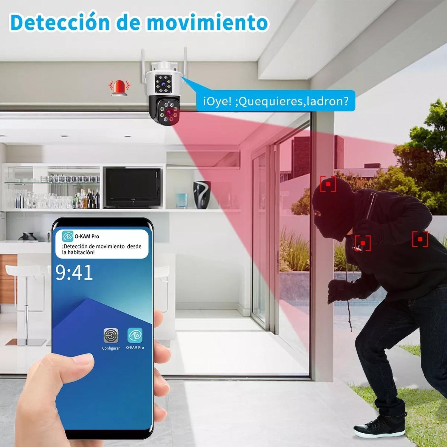Cámara De Seguridad Ip Wifi Doble Lente Dual Ultra Hd 4k Negro-2