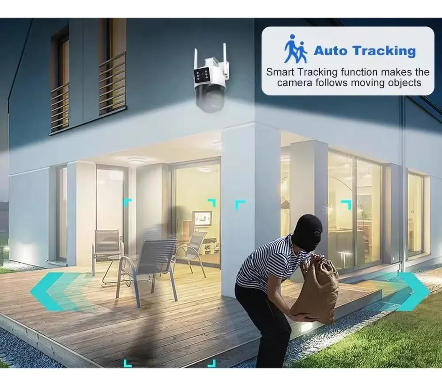 Cámara De Seguridad Ip Wifi Doble Lente Dual Ultra Hd 4k Negro-3