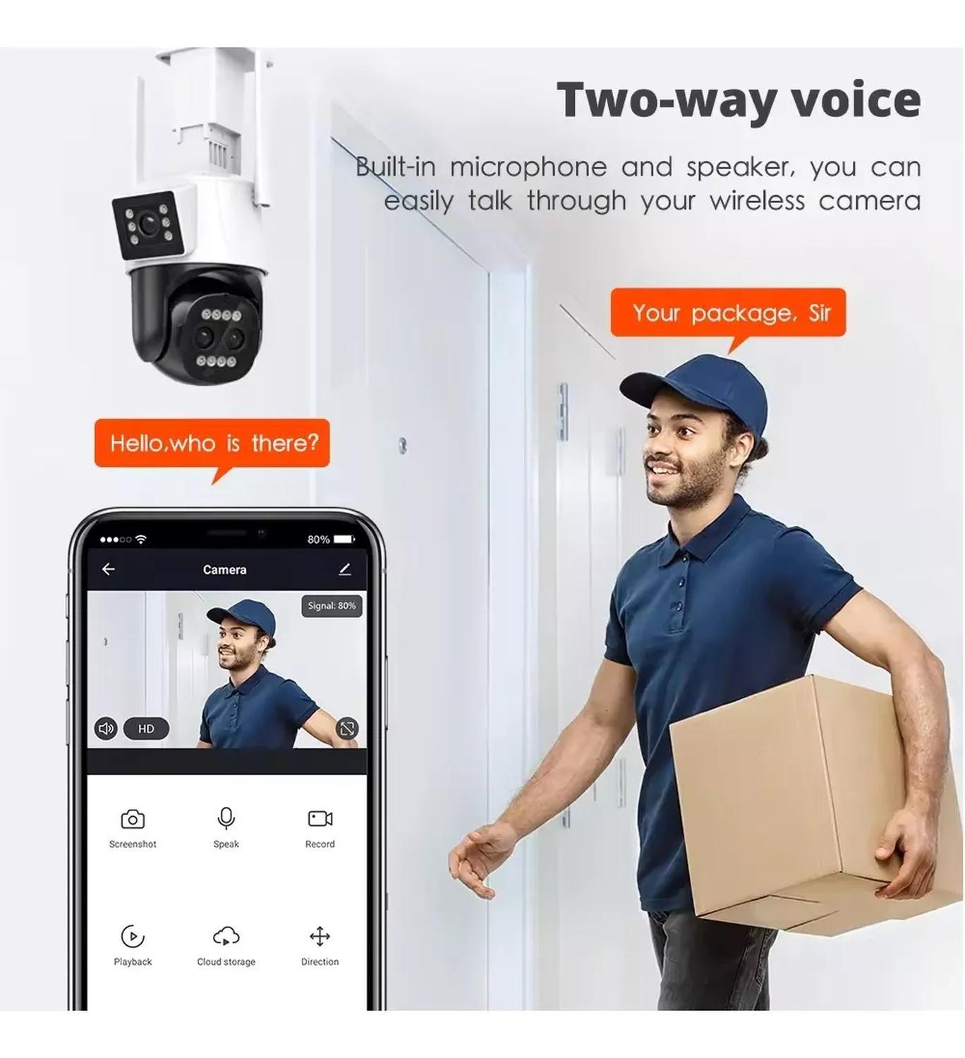Cámara De Seguridad Ip Wifi Doble Lente Dual Ultra Hd 4k Negro-8