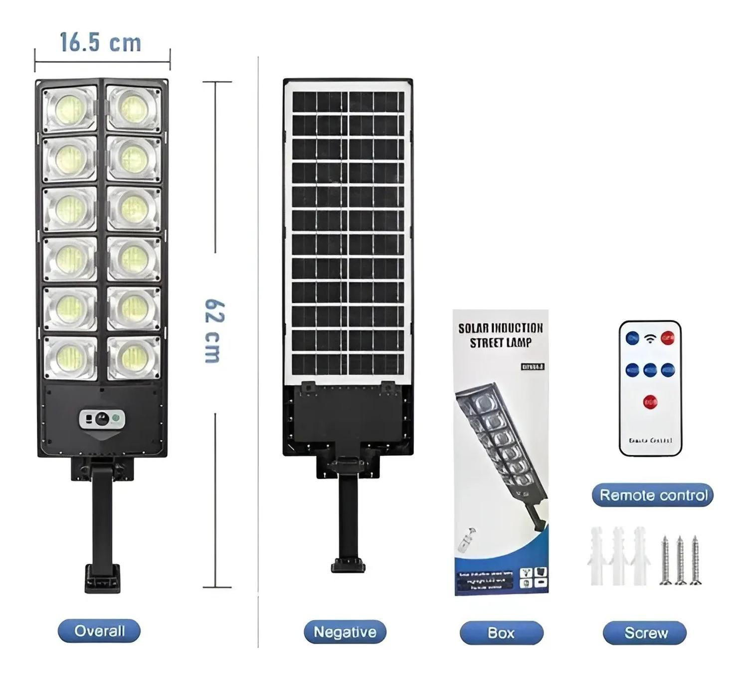 X3 Reflector Led Exterior 400w Foco Solar Sensor Movimiento Negro Blanco Frío-5