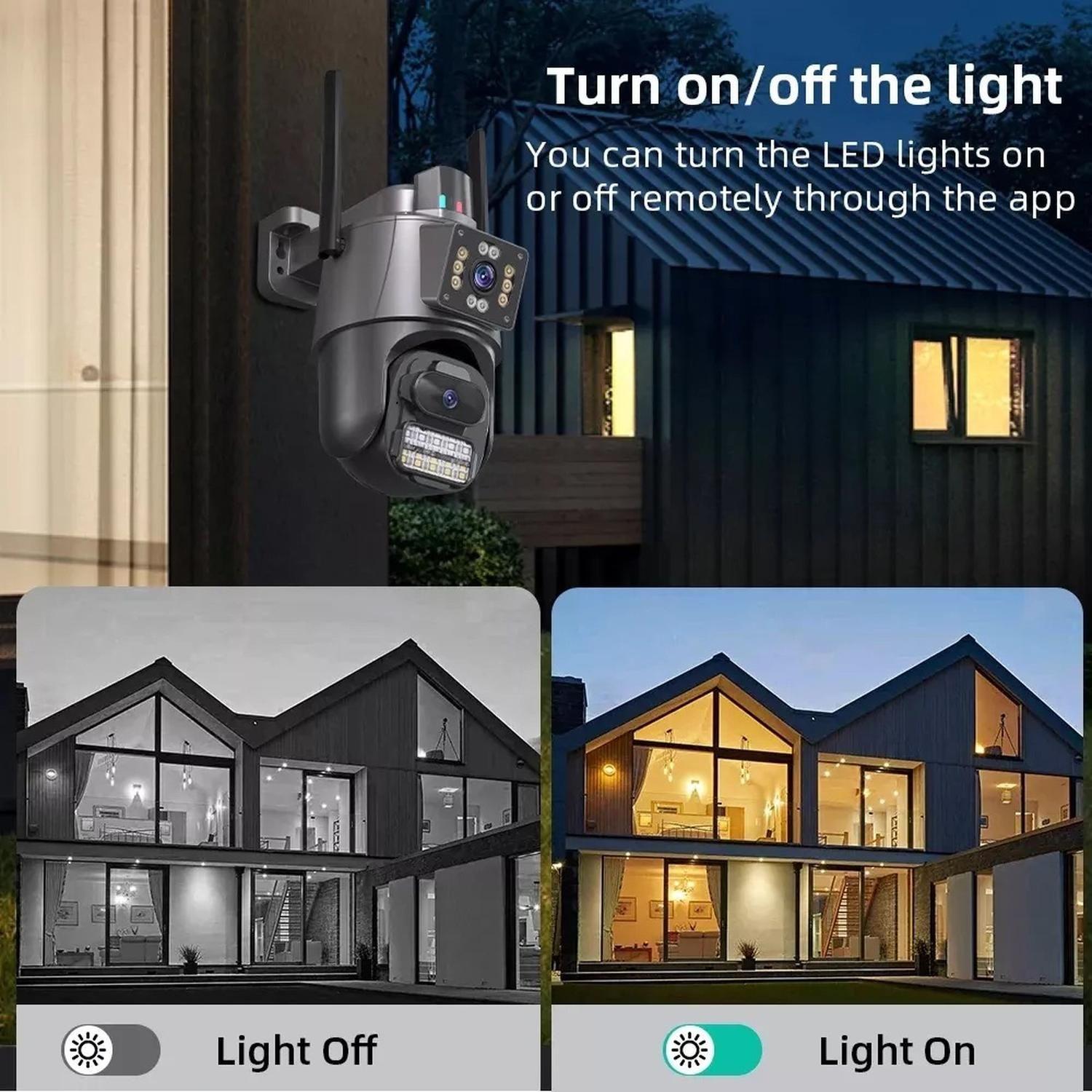 Camara Vigilancia Baliza 3k 6.0 Megapixeles Doble Lente Ip Negro-2