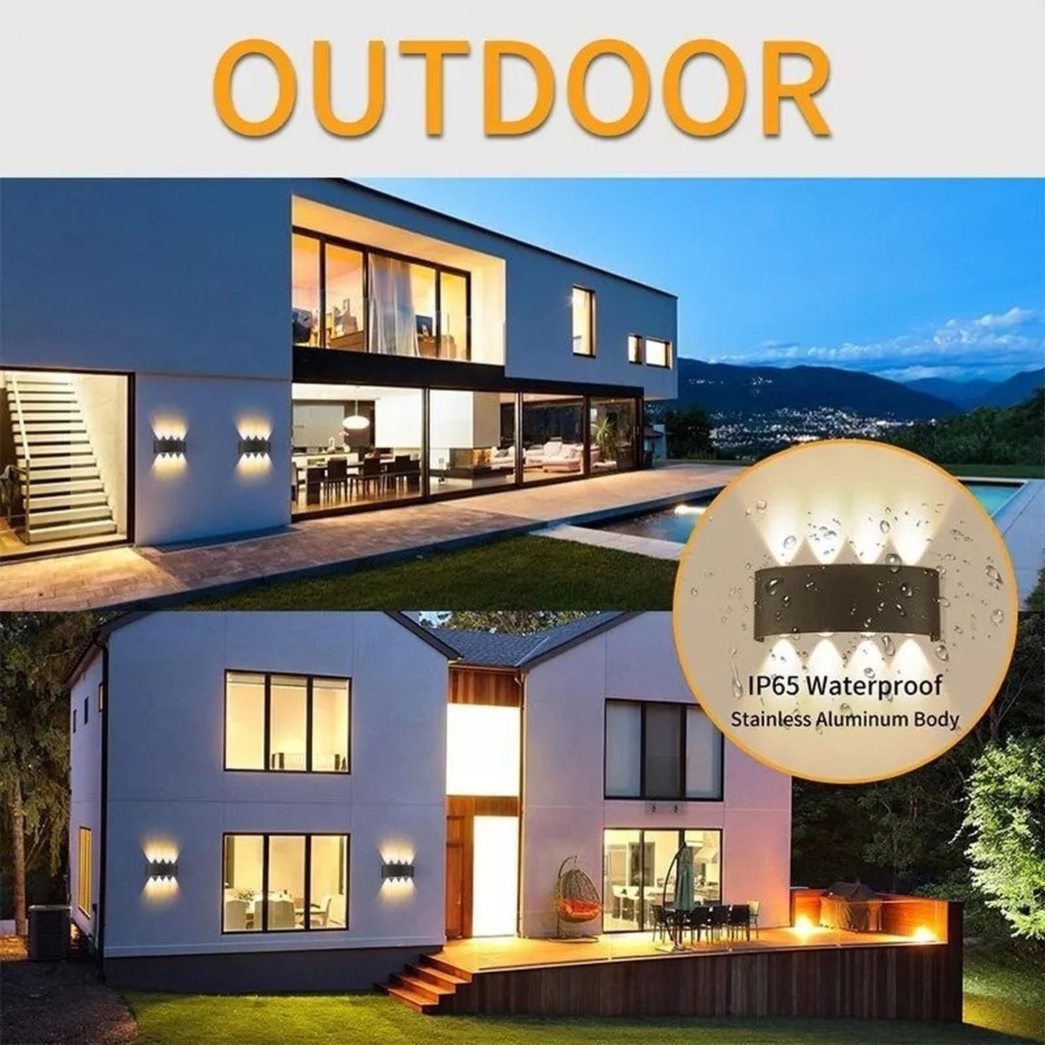 Aplique De Pared 6w Led Luz Calida Decoracion Hogar Negro-3