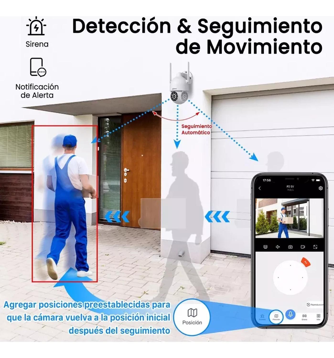 2 Camaras Ip Smart Wifi Infrarrojo Externo Y Interno Hd Blanco-5