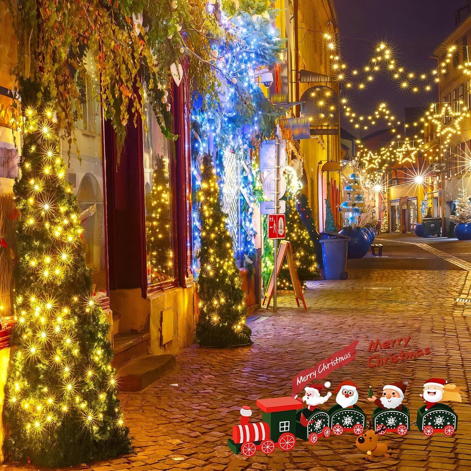 Pack X2 Luz Guirnalda Solar 200 Led Cálida Decoracion 20mts Amarillo-7