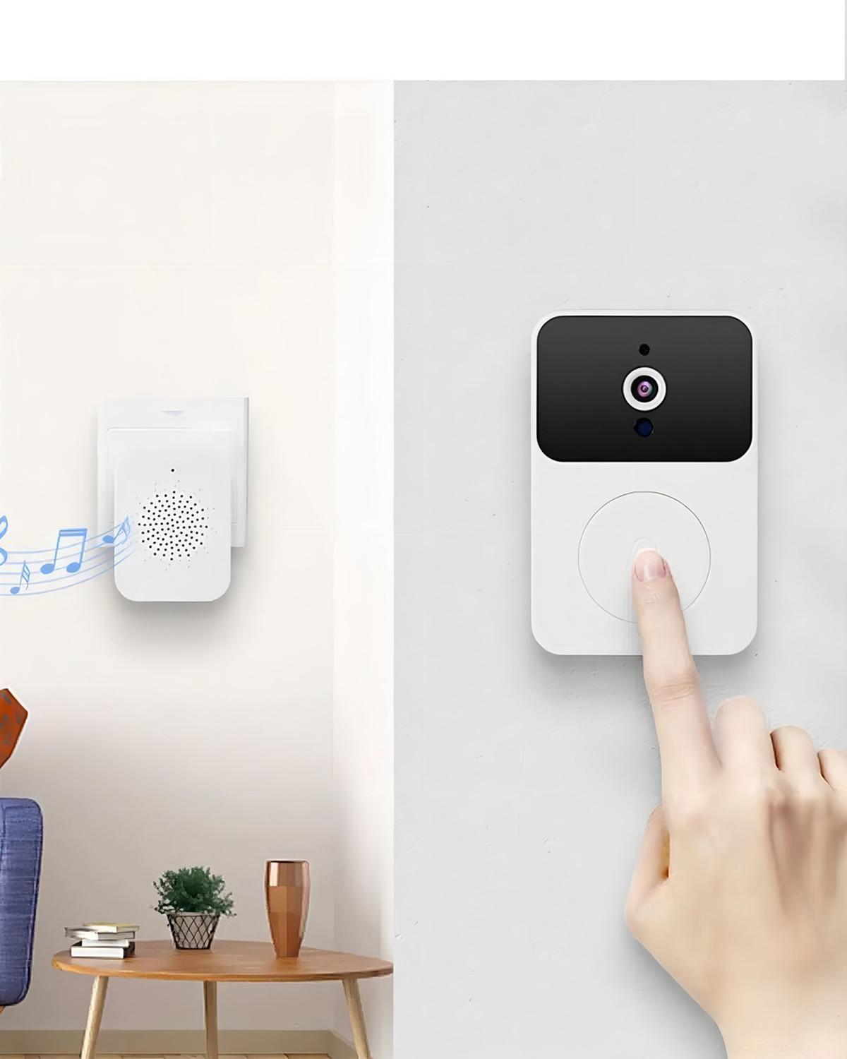 Timbre Inteligente Visualizable Con Cámara X9 Wifi Negro-3