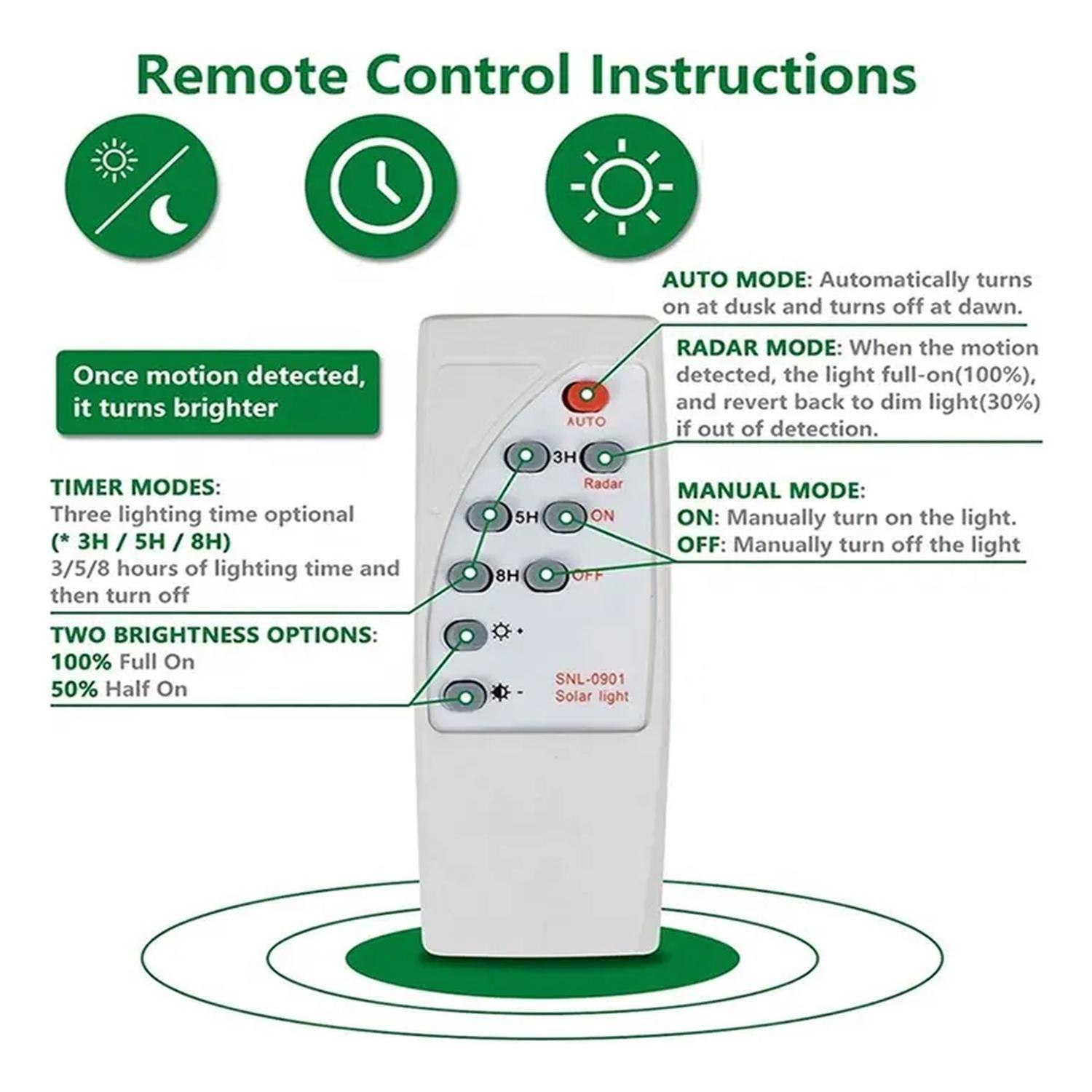 Foco Led Solar 200w Luminaria Con Panel Sensor Negro Blanco Frío-3