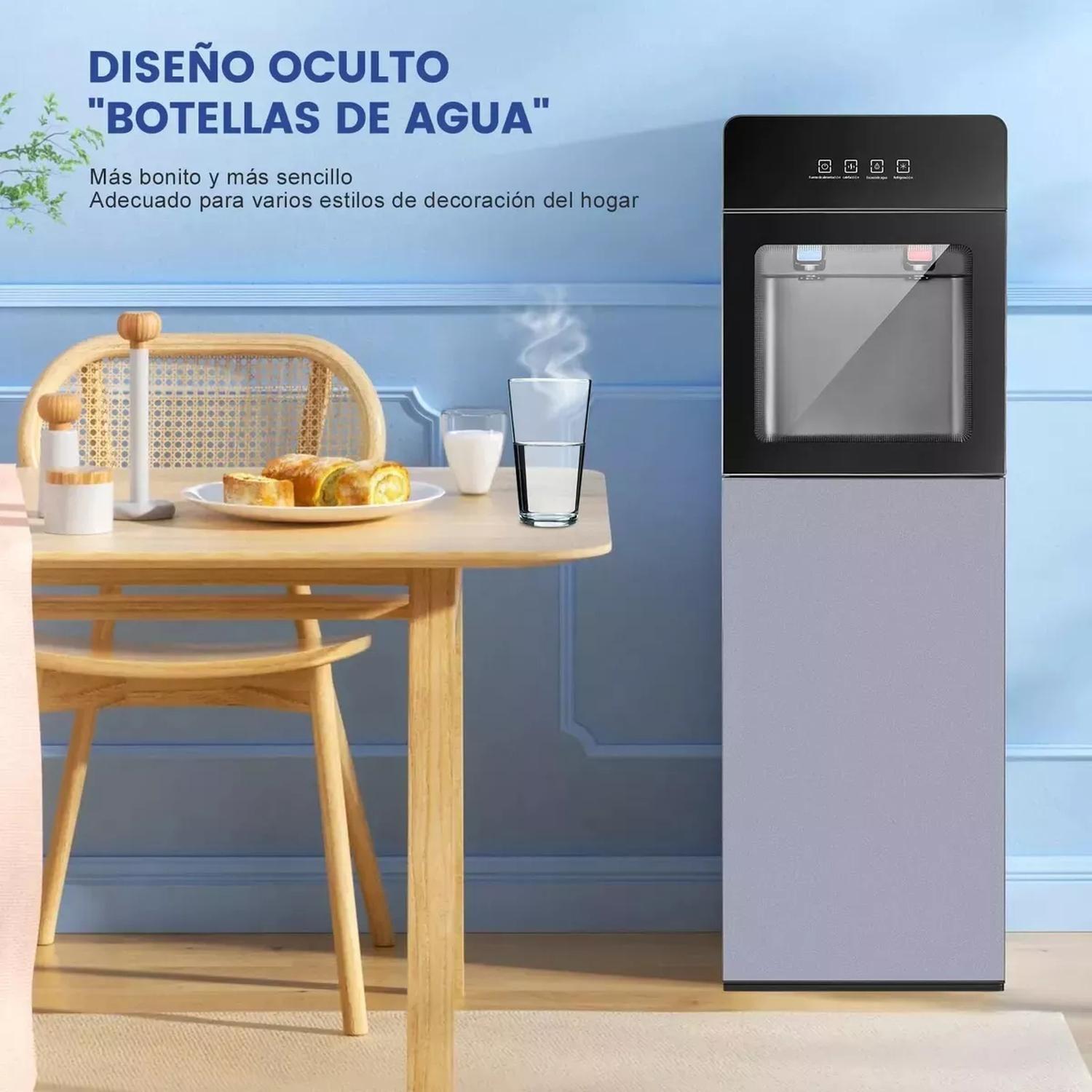 Dispensador Filtro De Agua Eléctrico Frío Y Caliente Oculto Gris Oscuro-2