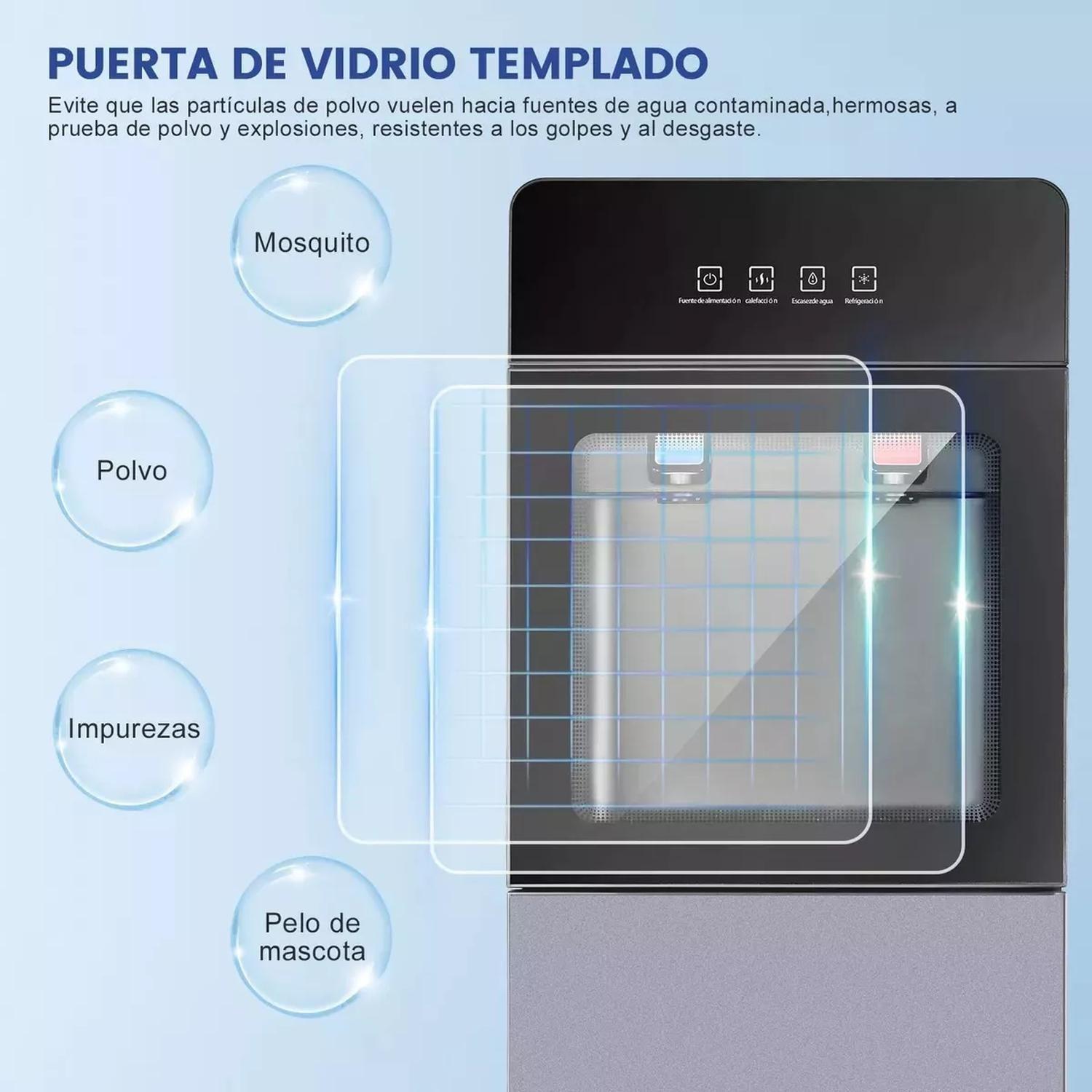 Dispensador Filtro De Agua Eléctrico Frío Y Caliente Oculto Gris Oscuro-3