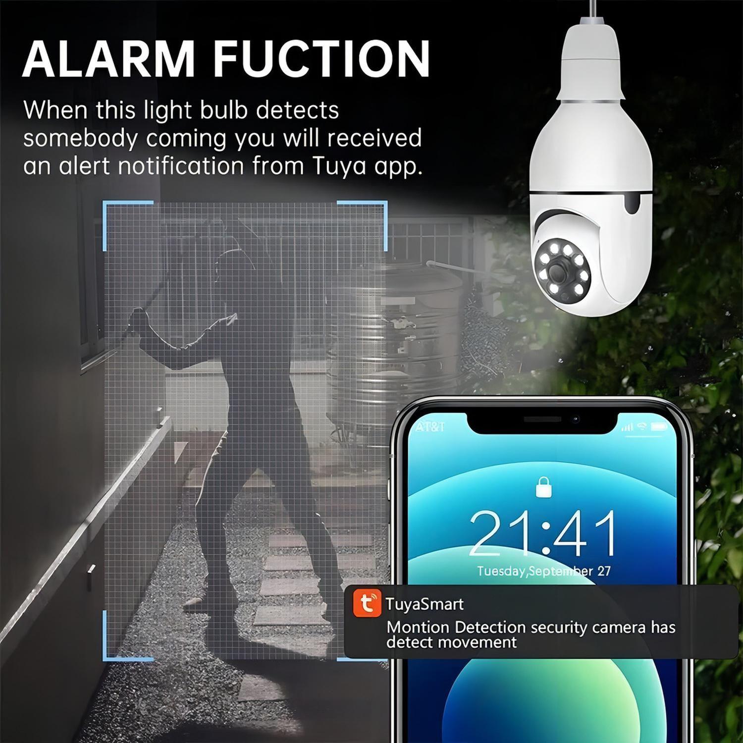 Ampolleta Con Cámara 2 Unidad Seguridad Panorámica Wifi 360-6