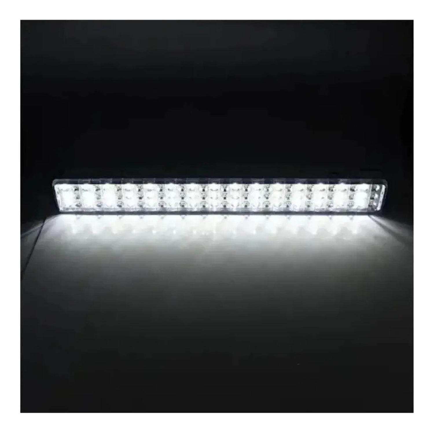 Pack X2 Lámparas Luz Led De Emergencia Recargable 24 Hrs Col Blanco-3