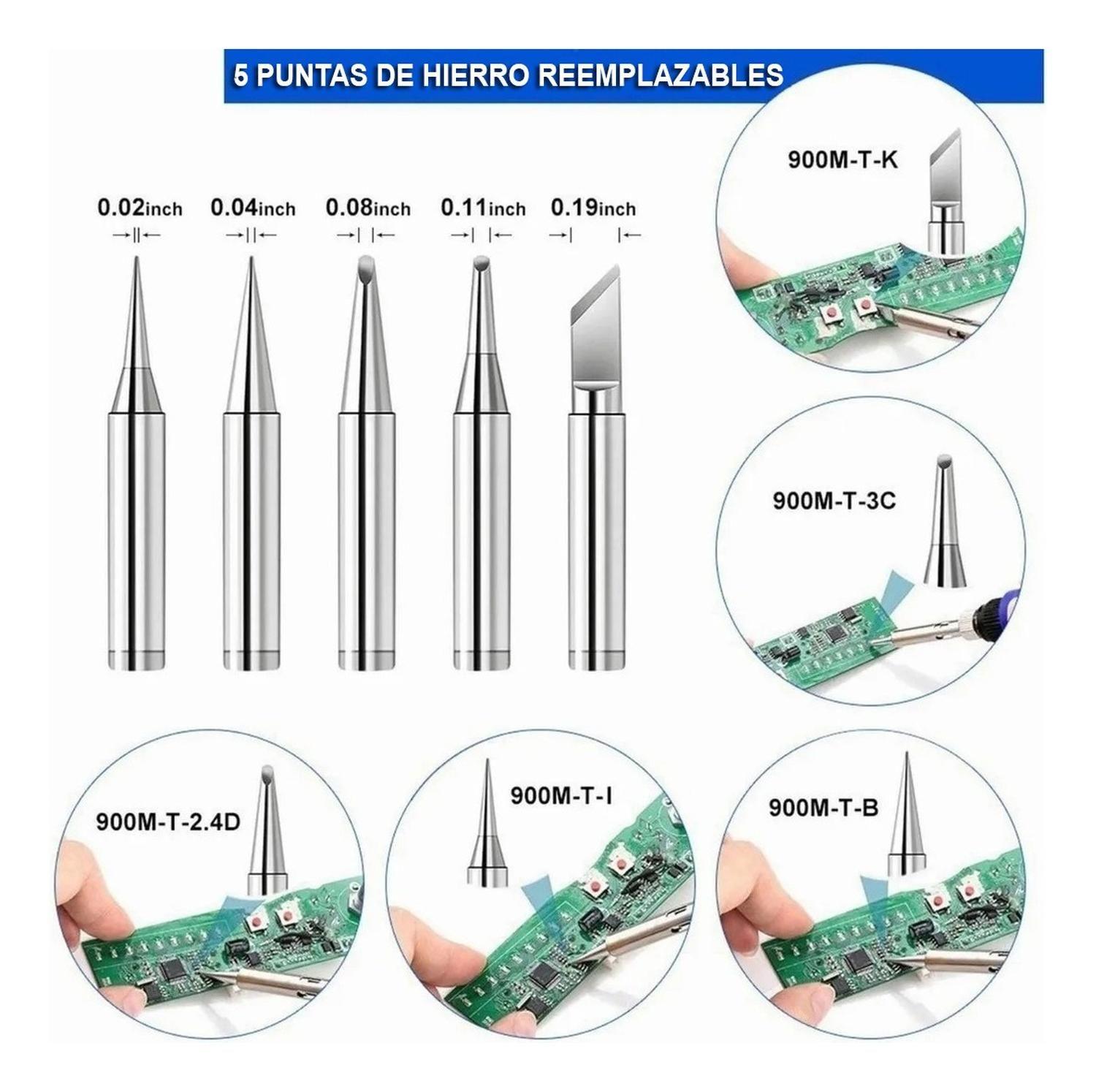 Kit Cautin Para Soldar Eléctrico Punta Tipo Lápiz Estaño-7