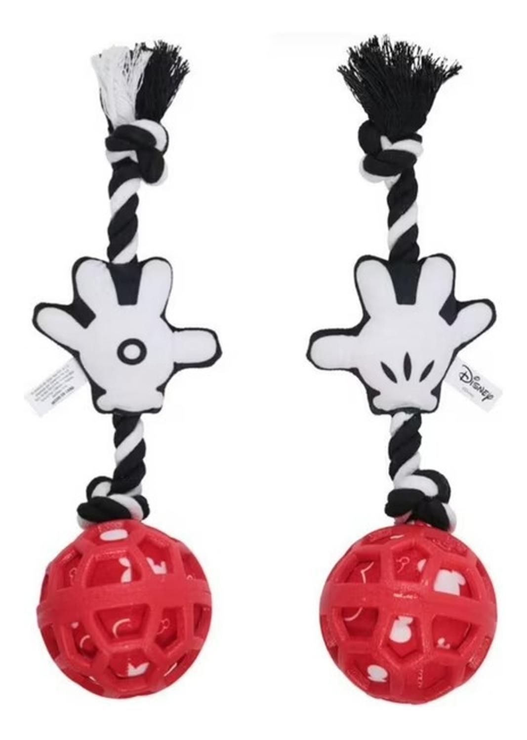 Juguete Interactivo Pelota Perro Gato Disney Mickey Mouse Rojo-2