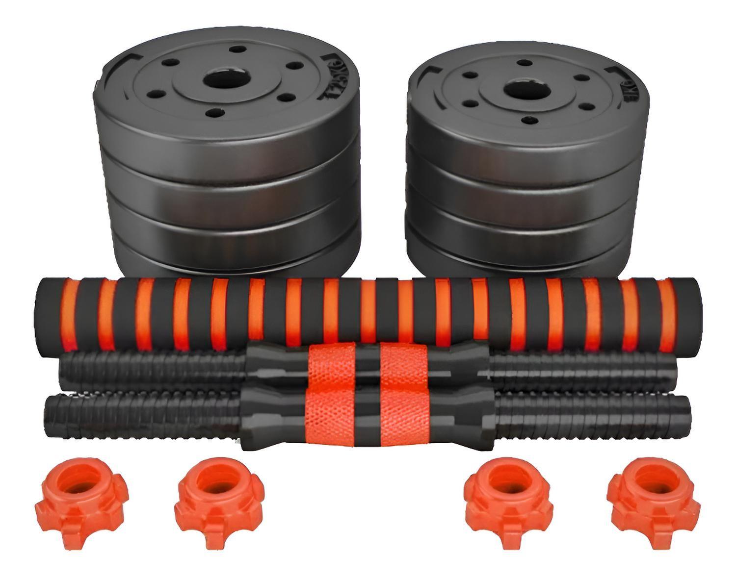 Set Mancuernas 20 Kg Barra Armable Ajustable-6