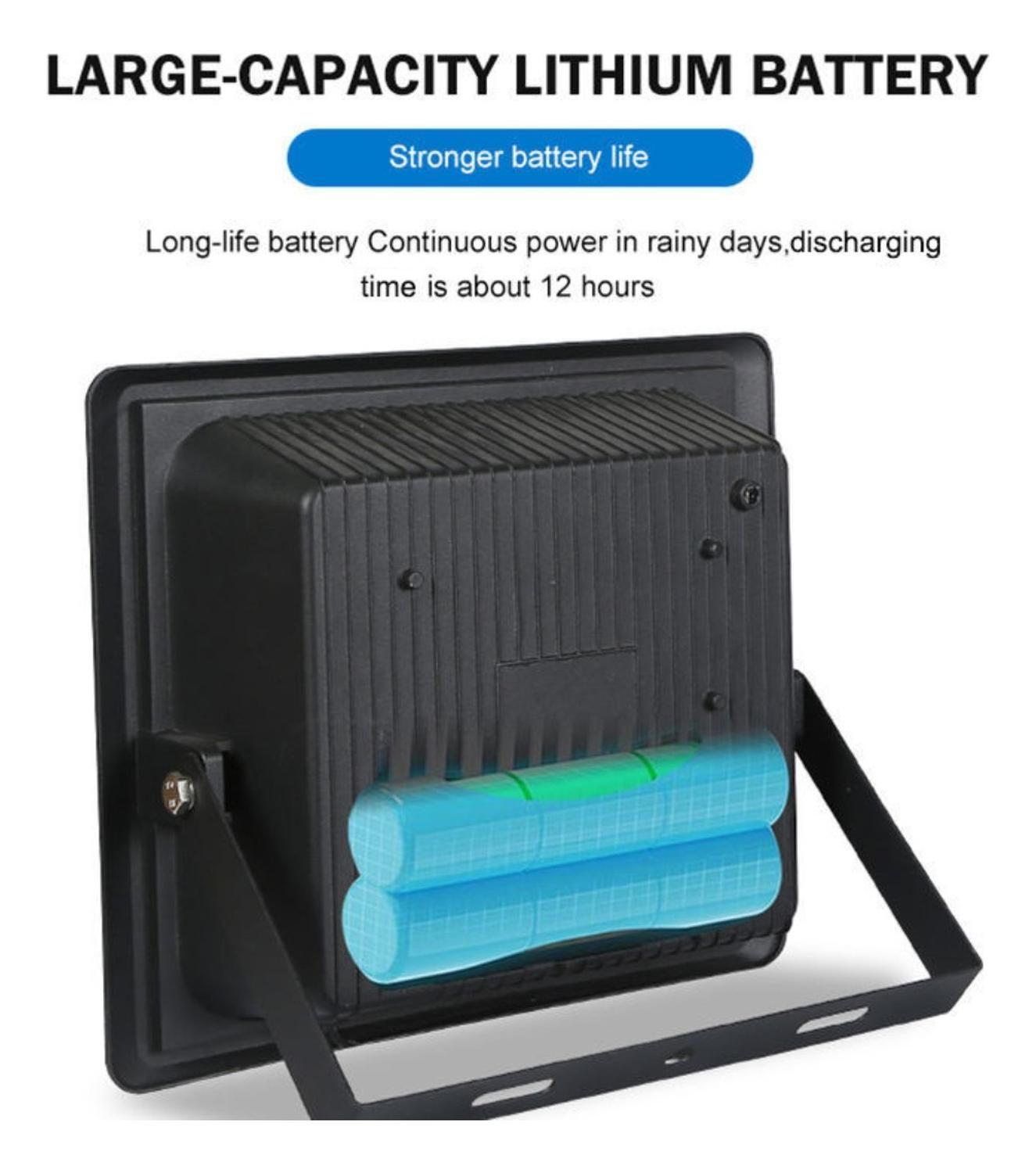 Foco Solar 200w Panel Solar Ip67 Led Kit Control Impermeable Negro-4