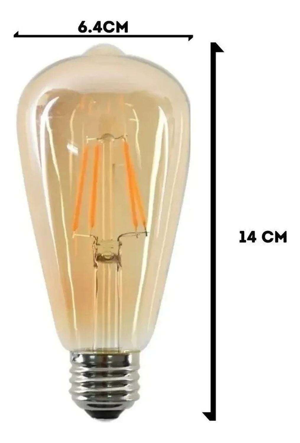 Guirnalda Impermeable 10 Metros Con Ampolletas E27 Vintage Negro-7