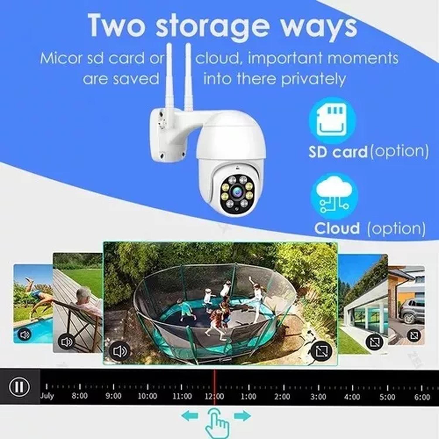 Pack X3 Camara Ip Wifi Exterior 1080p Inalambrica Hd Blanco-2