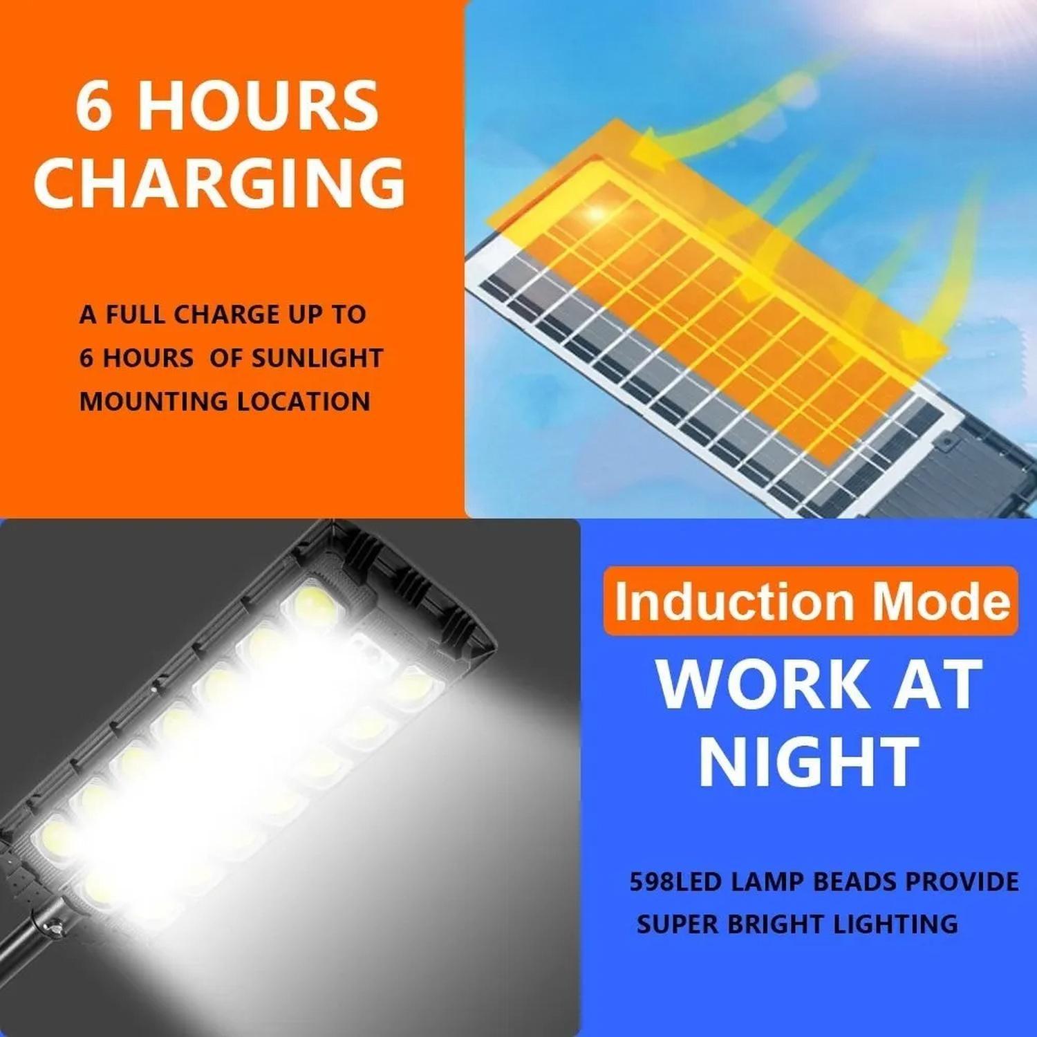 Foco Led Exterior Con Sensor Movimiento Focos Solar 600w Negro Blanco Neutro-2